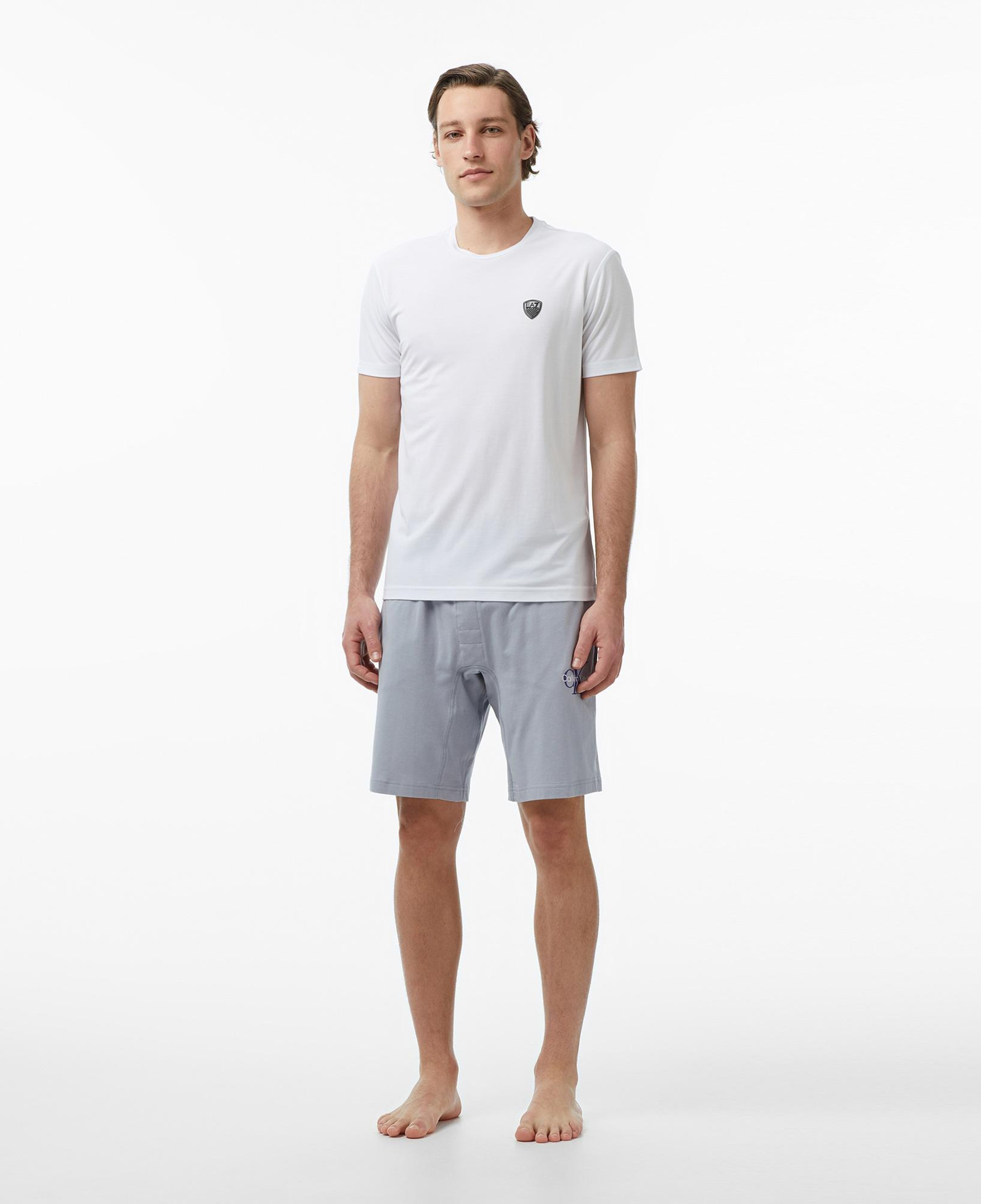 Calvin Klein Monogram Sleep Short Erkek Gri Üst Pijama