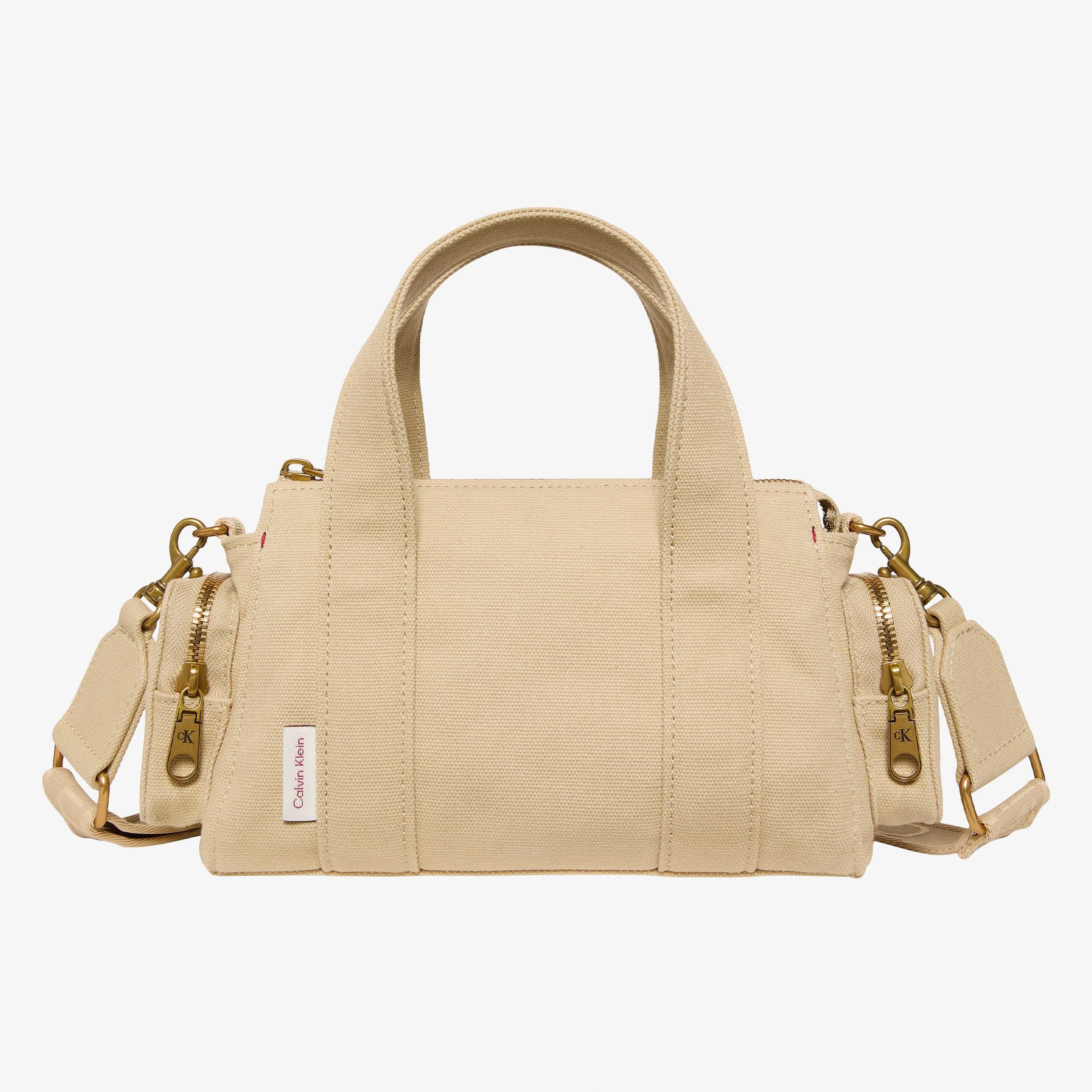 Calvin Klein Webbing Strap Canvas Pocket Kadın Haki Çapraz Çanta