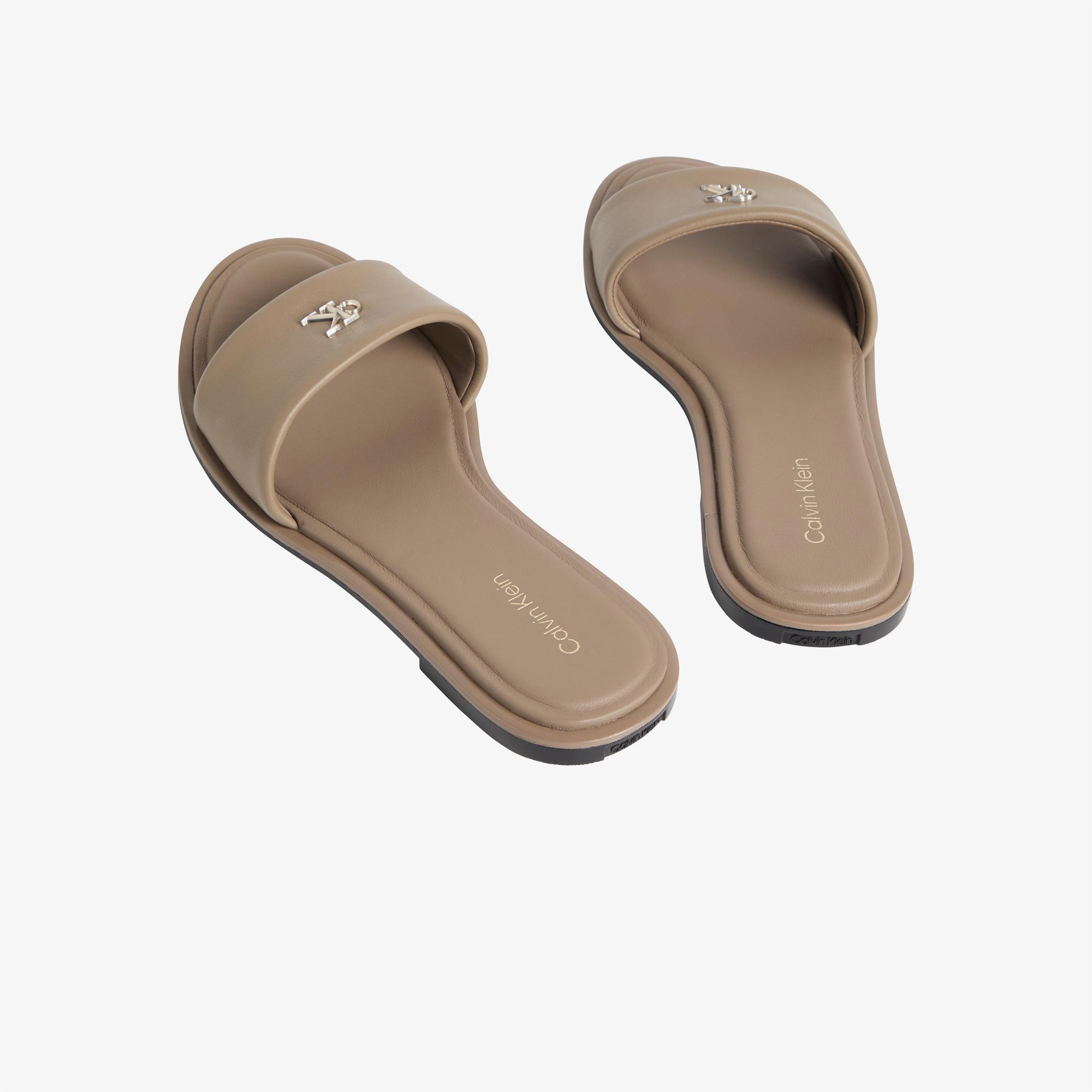 Calvin Klein Round Flat Kadın Gri Sandalet