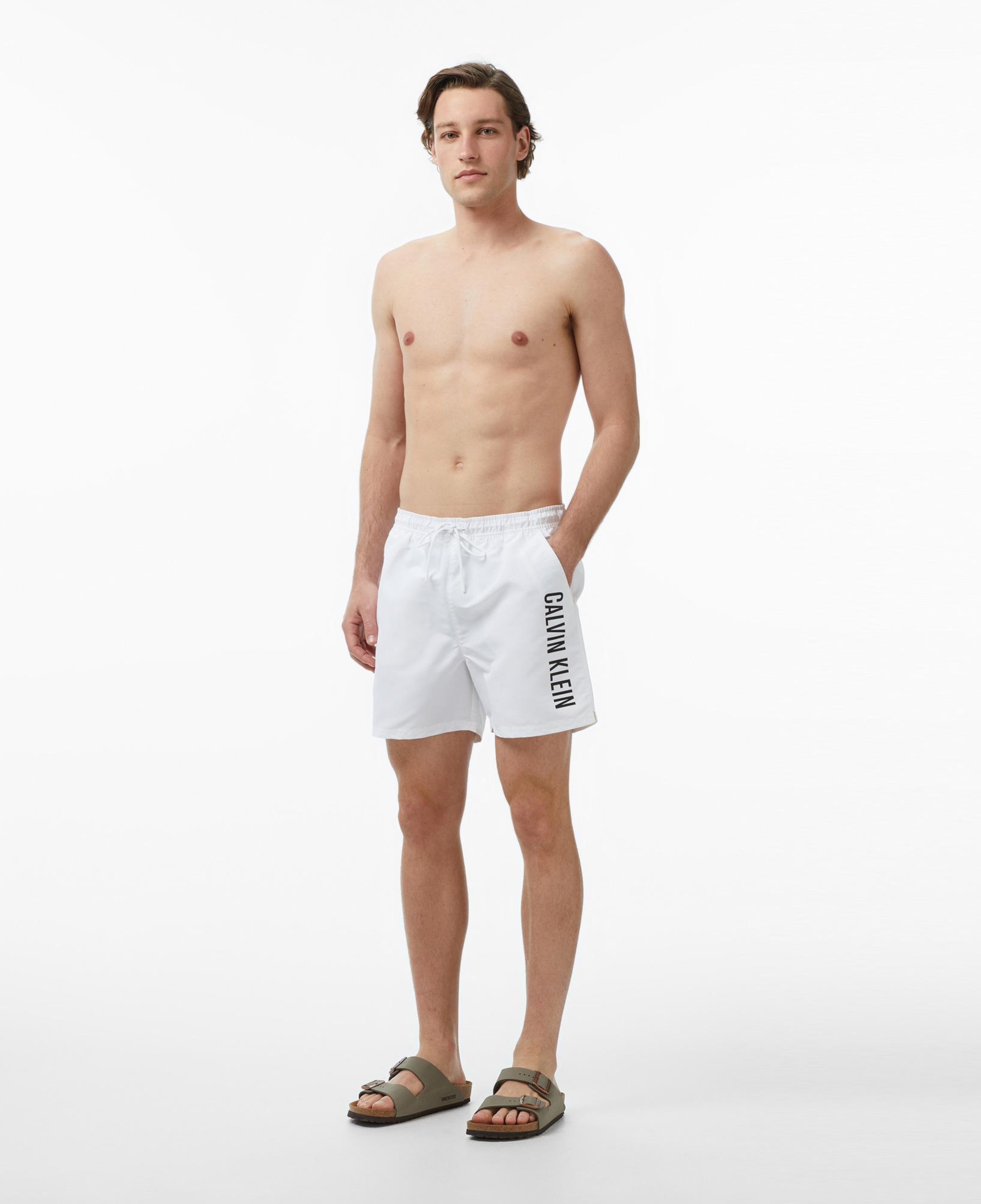 Calvin Klein Medium Drawstring Erkek Beyaz Deniz Şortu