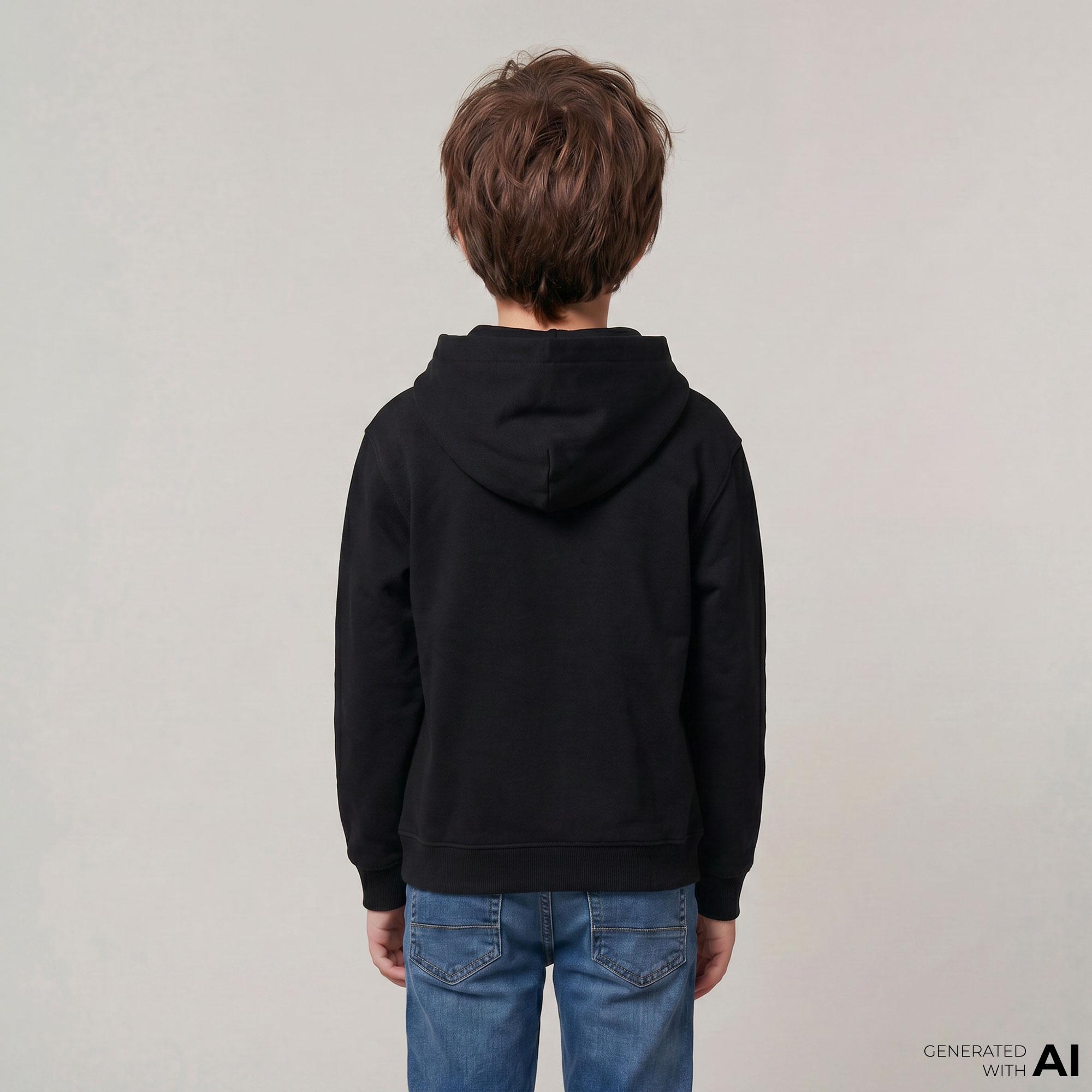 Calvin Klein Relaxed Back Çocuk Siyah Sweatshirt