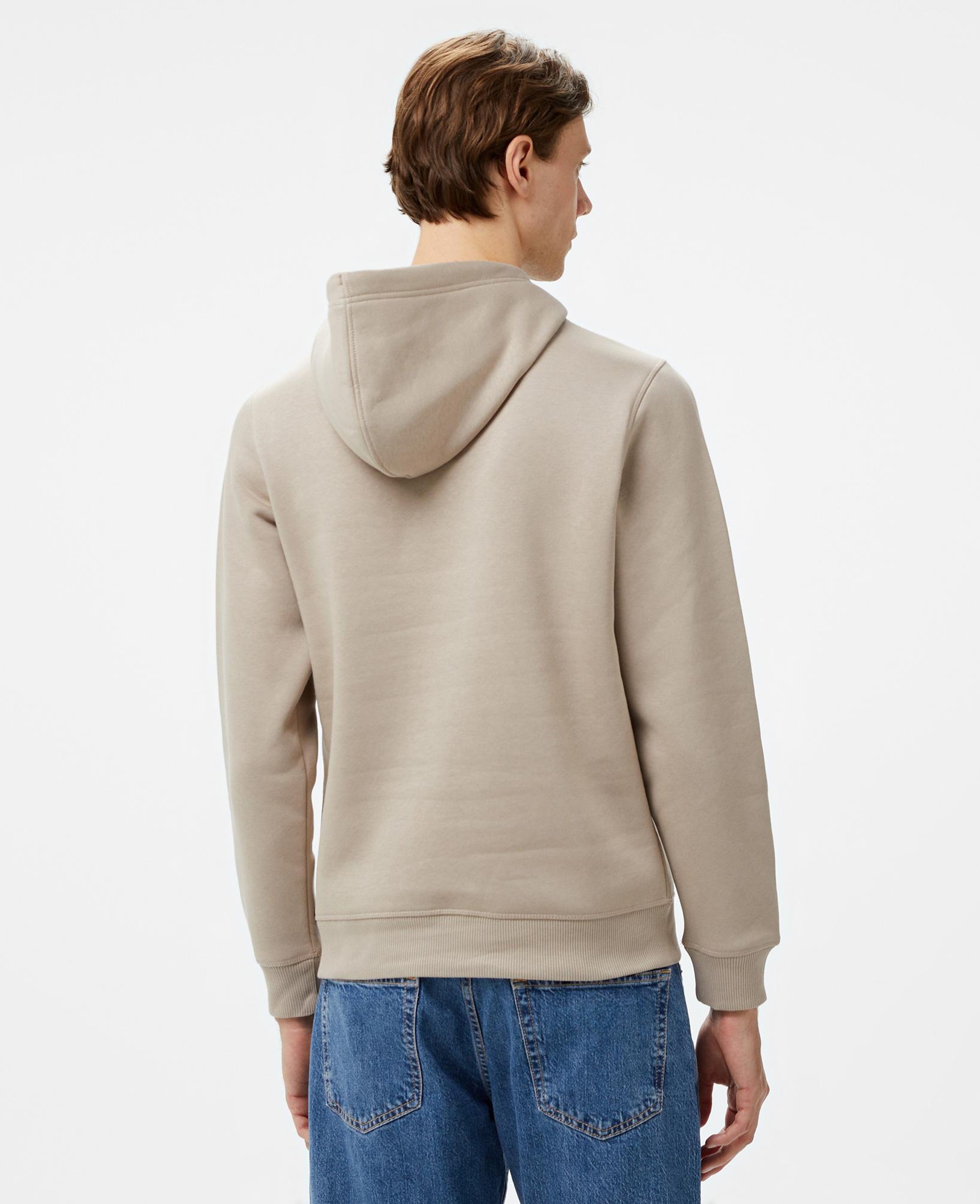 Calvin Klein Jeans Monologo Erkek Bej Hoodie