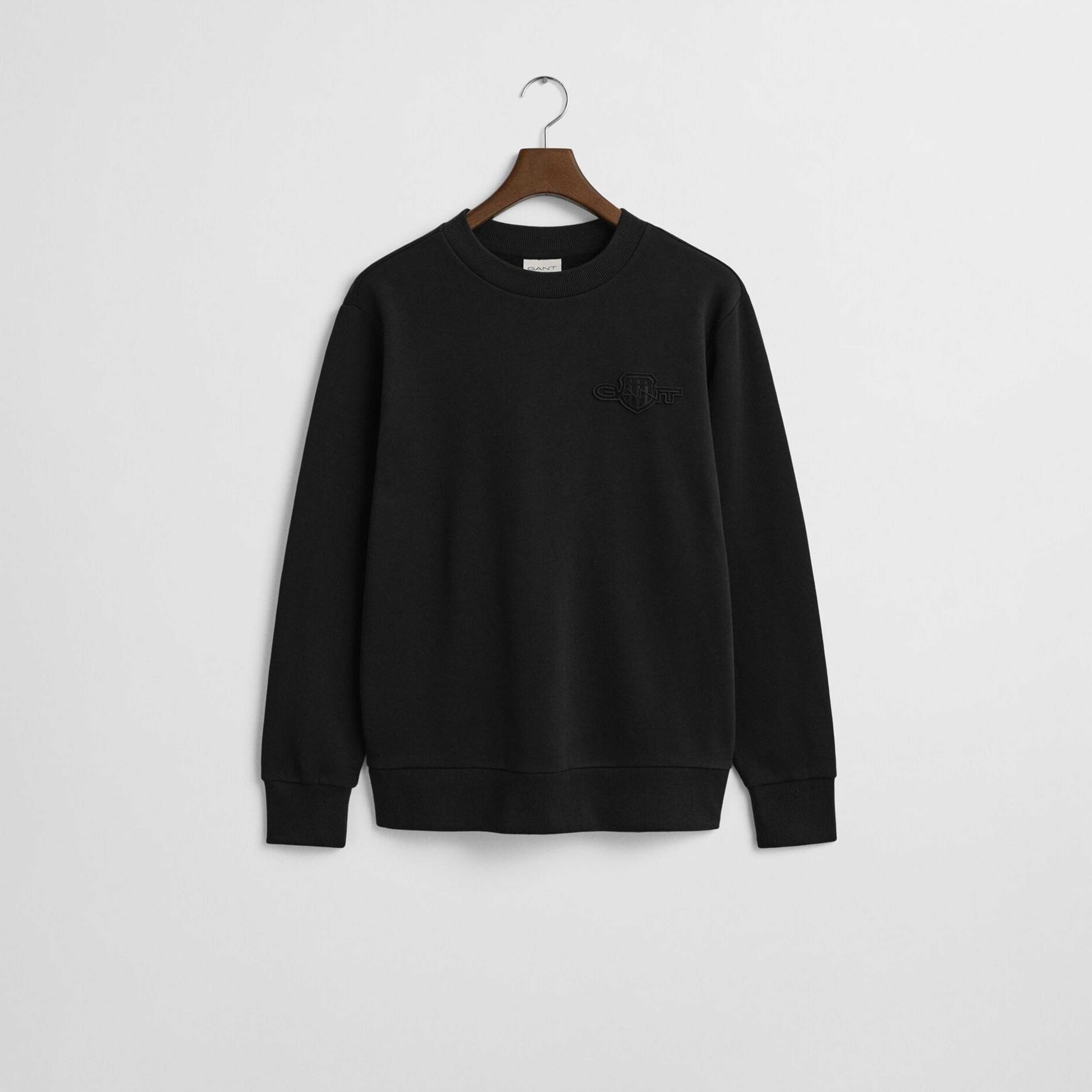 GANT Erkek Siyah Regular Fit Sweatshirt