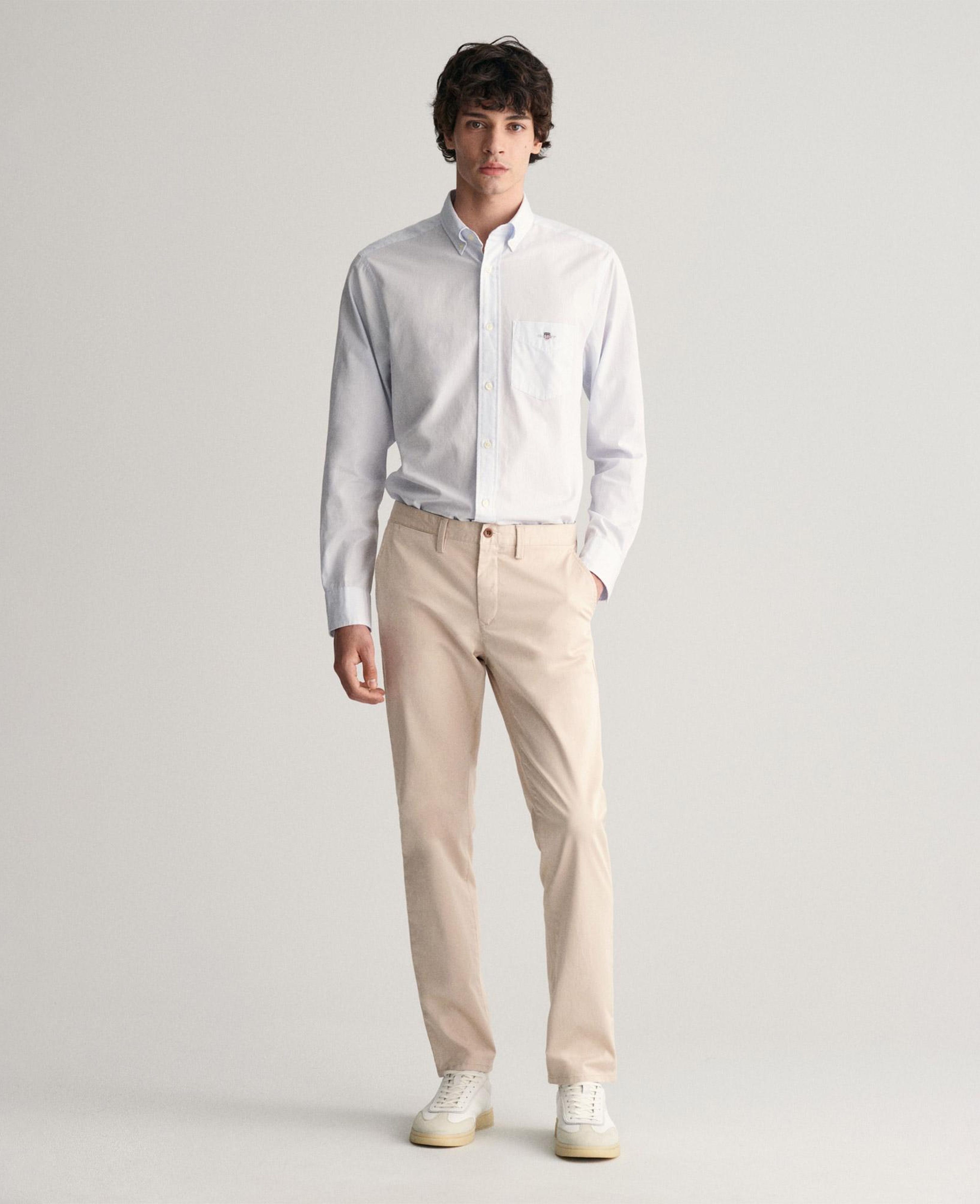GANT Erkek Krem Slim Fit Chino Pantolon