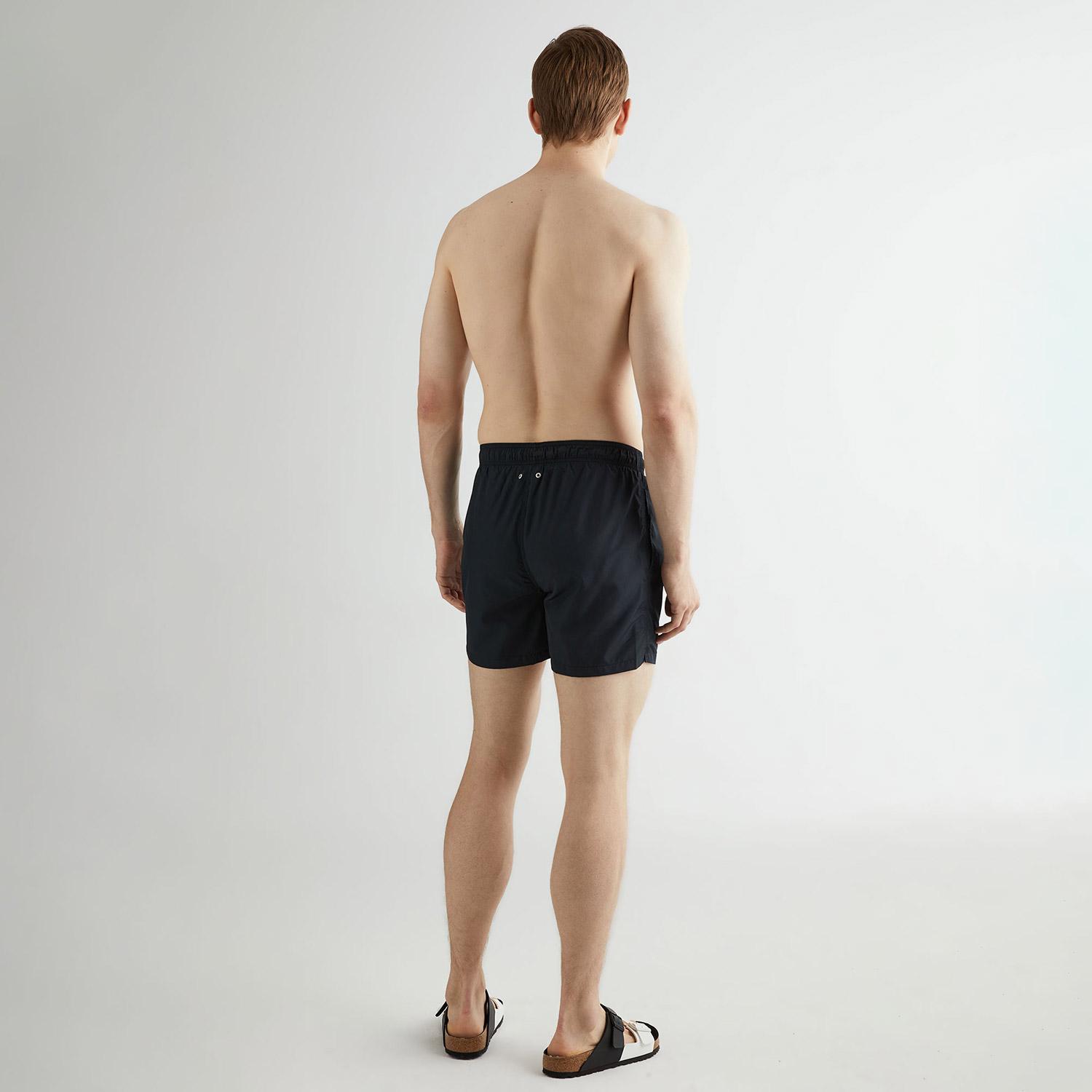 GANT Erkek Siyah Regular Fit Logolu Mayo Şort