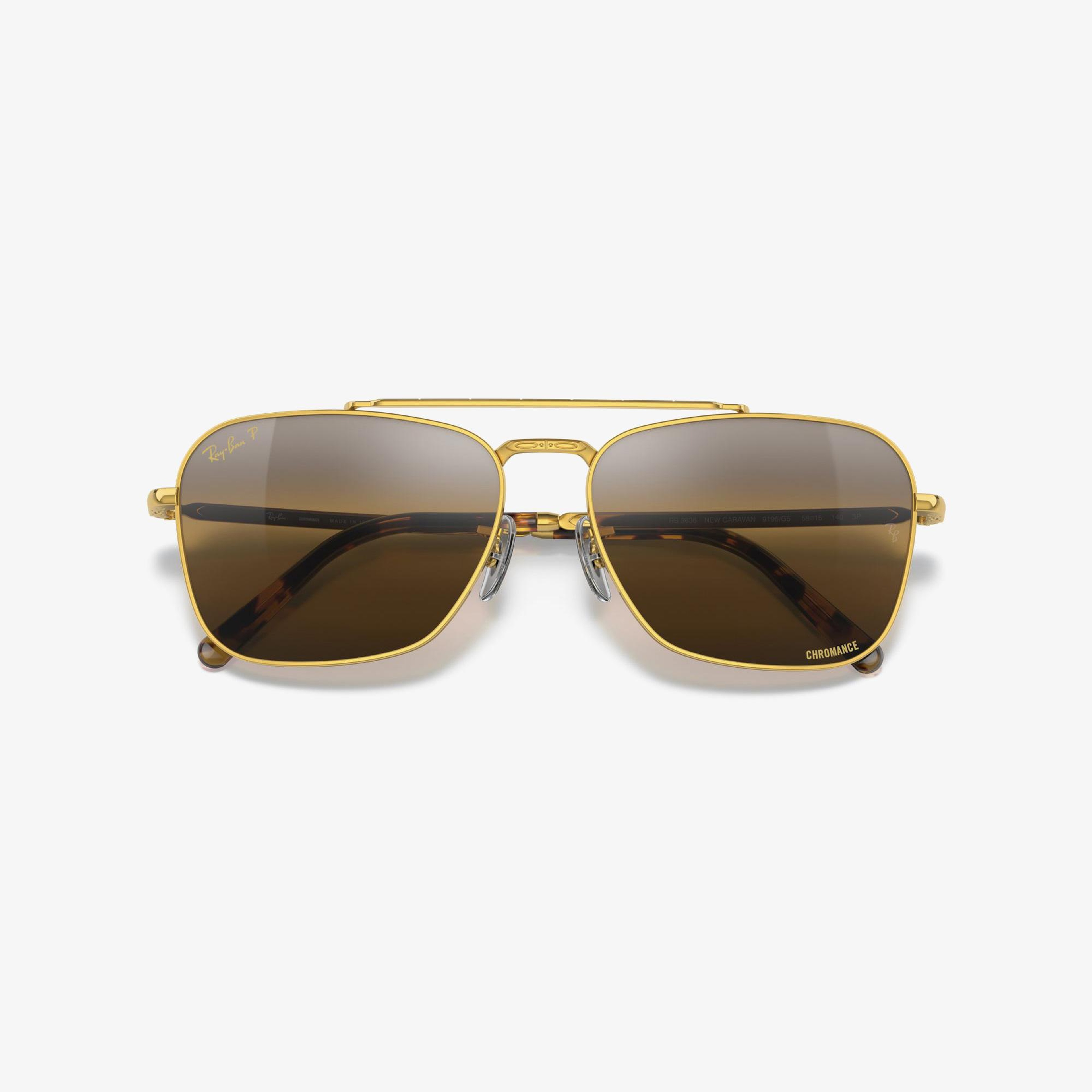 Ray-Ban New Caravan Unisex Altın Rengi Güneş Gözlüğü