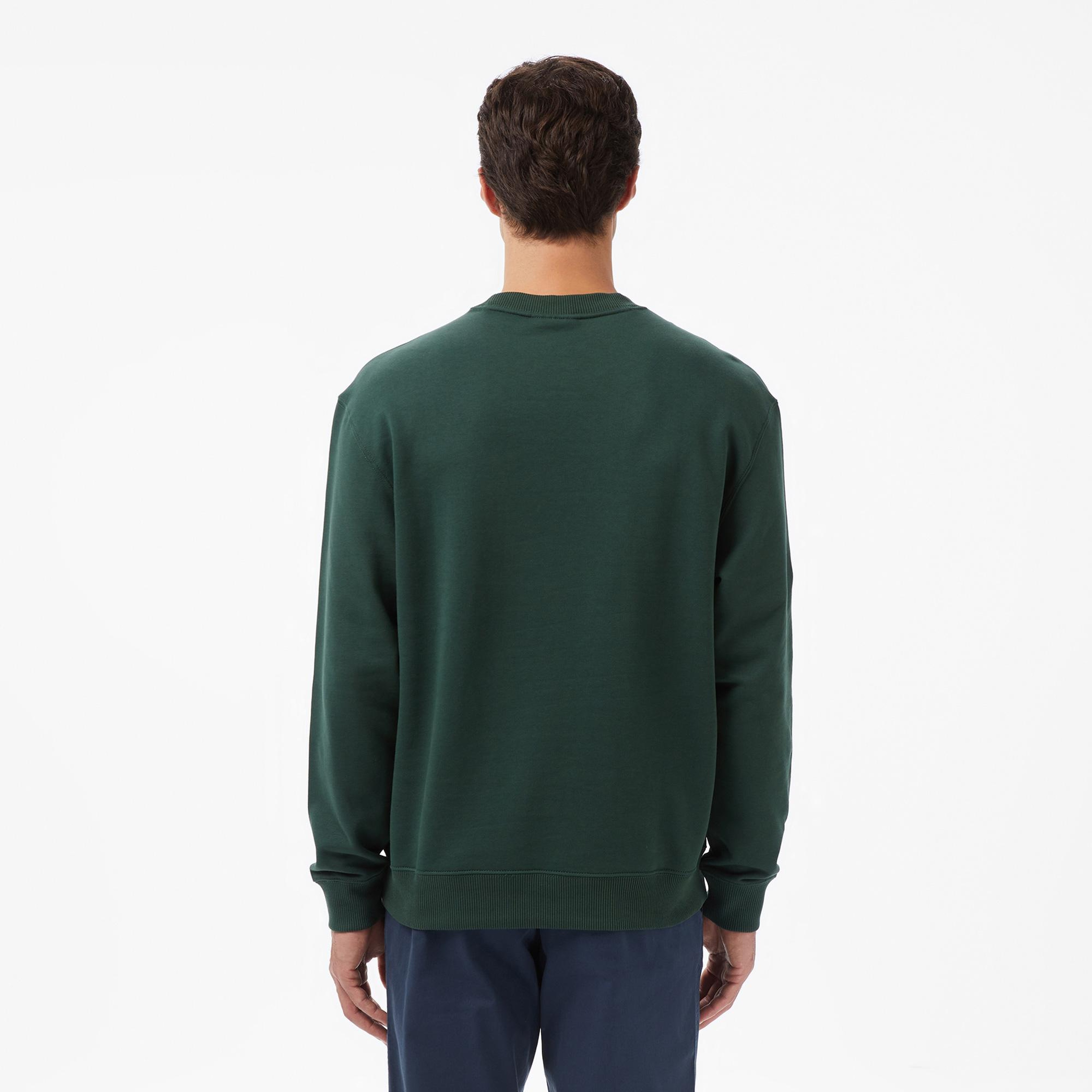 Calvin Klein Terry Badge Erkek Yeşil Sweatshirt