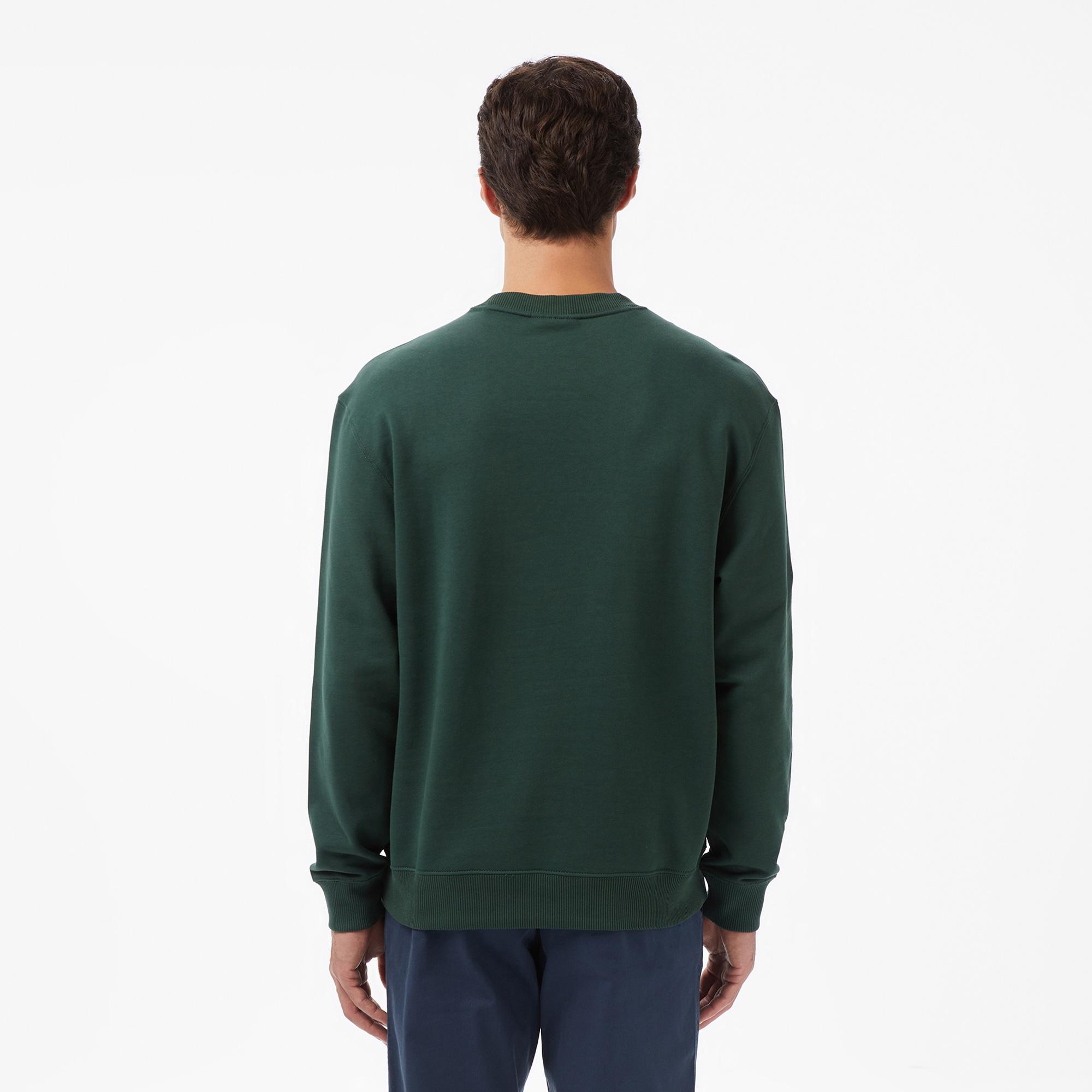 Calvin Klein Terry Badge Erkek Yeşil Sweatshirt