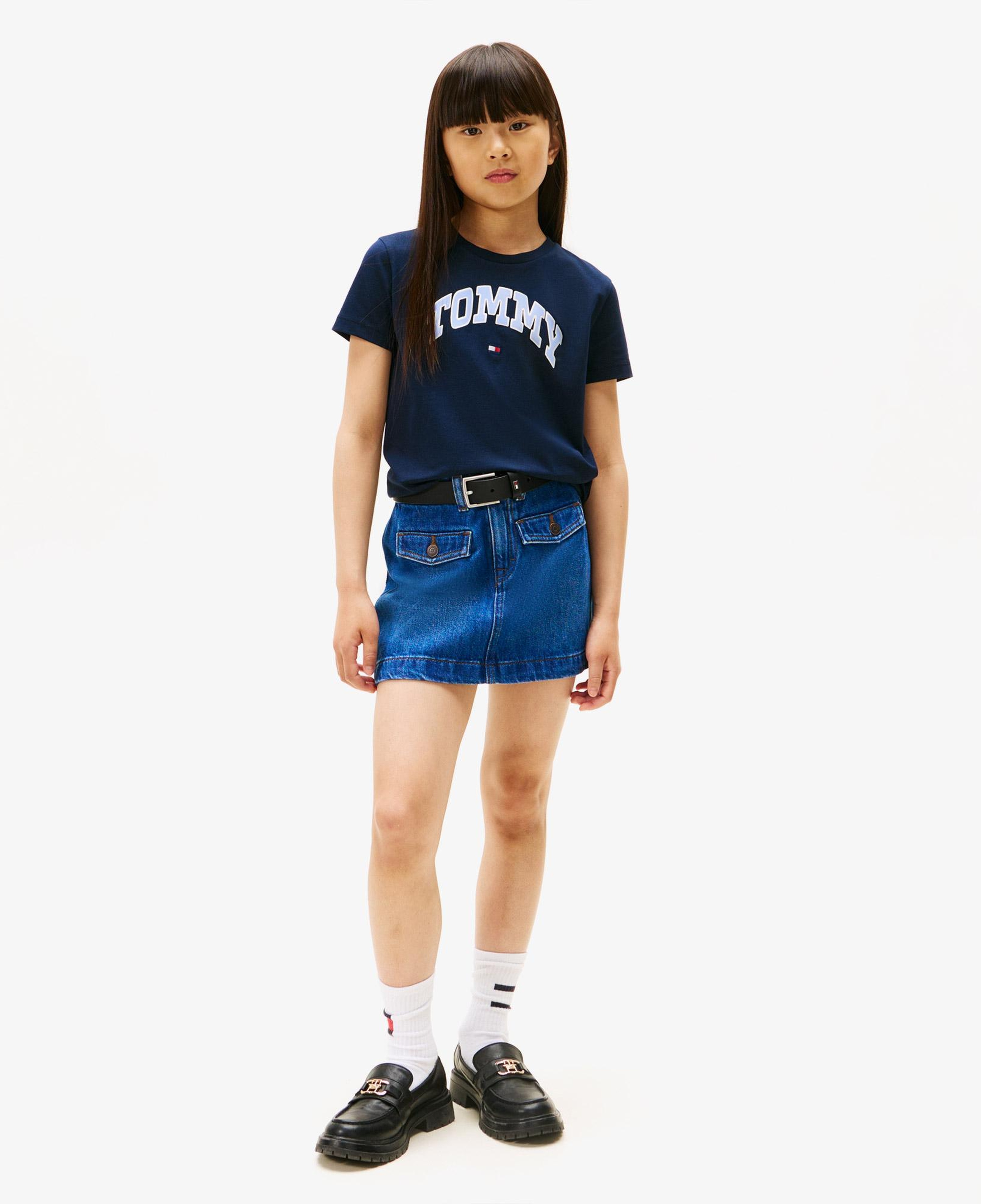 Tommy Hilfiger Varsity Sateen Çocuk Lacivert T-Shirt