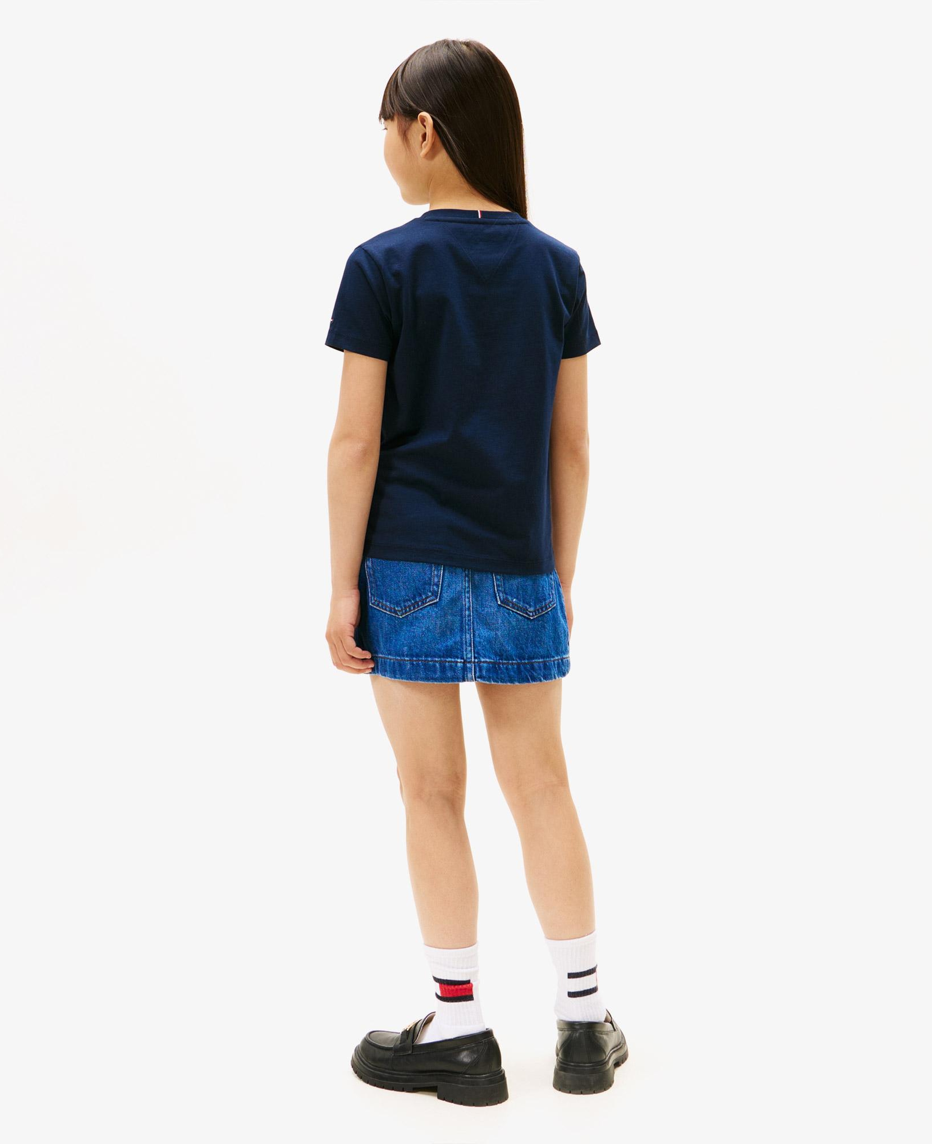 Tommy Hilfiger Varsity Sateen Çocuk Lacivert T-Shirt