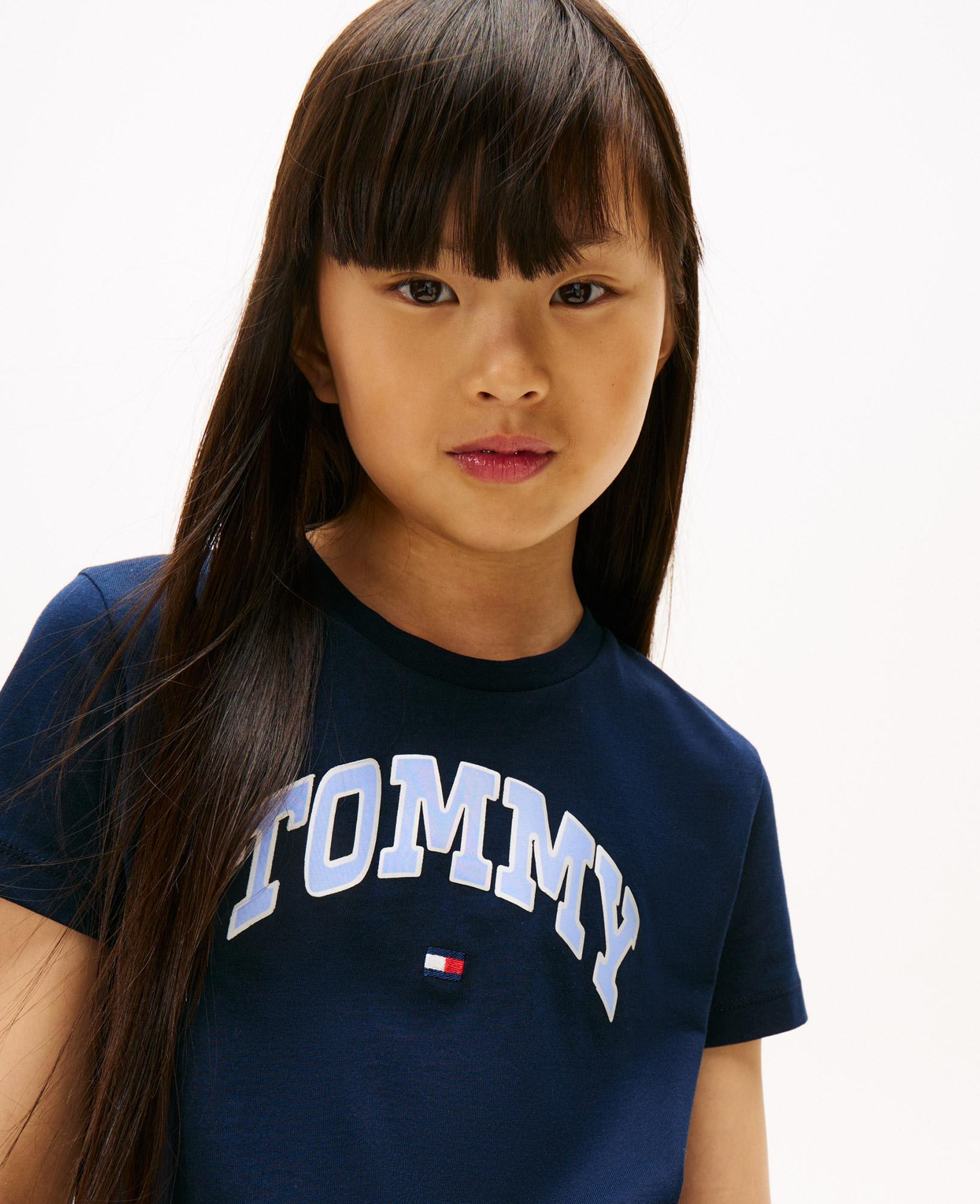 Tommy Hilfiger Varsity Sateen Çocuk Lacivert T-Shirt