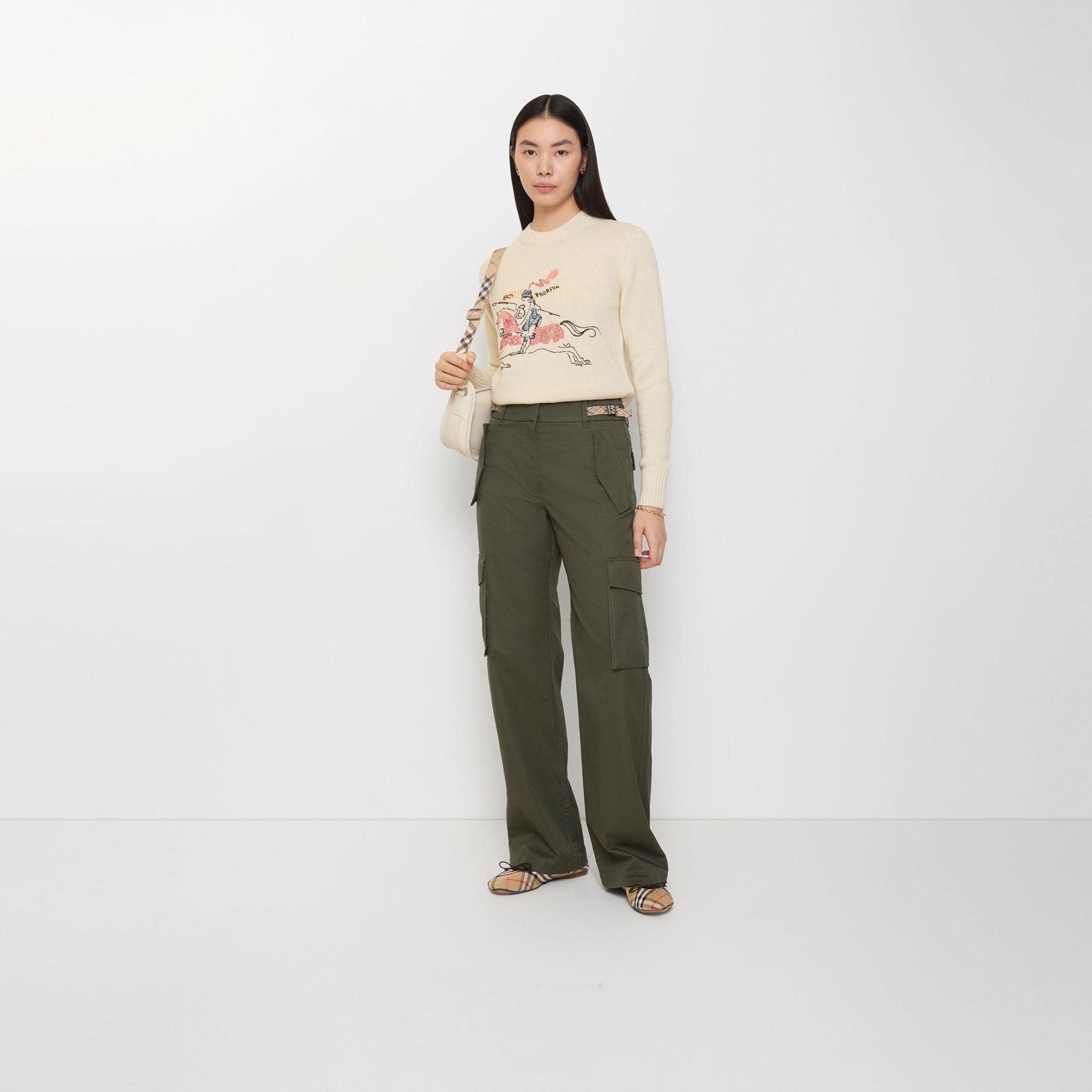 Burberry Freja Kadın Yeşil Pantolon