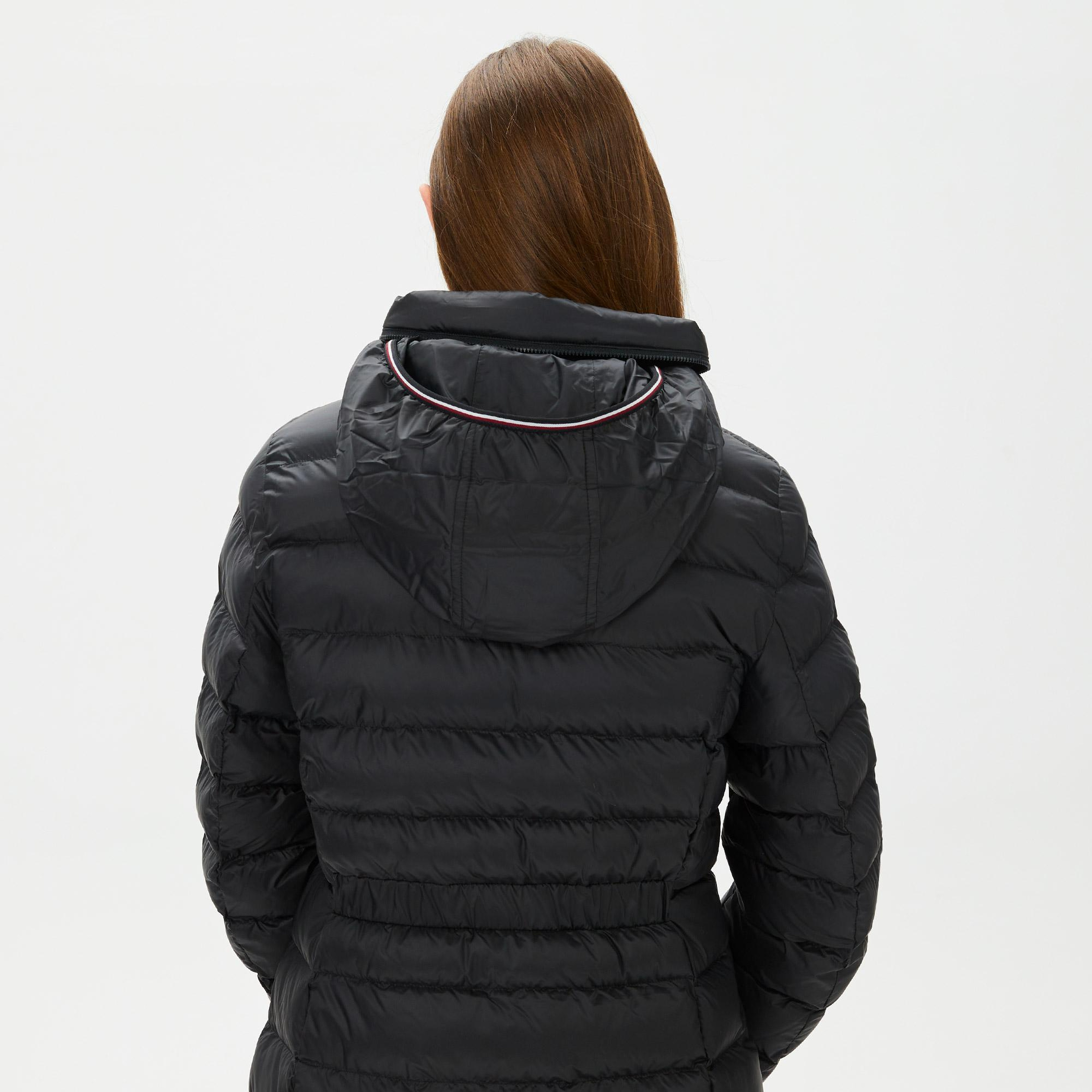 Tommy Hilfiger Padded Global Stripe Kadın Siyah Ceket