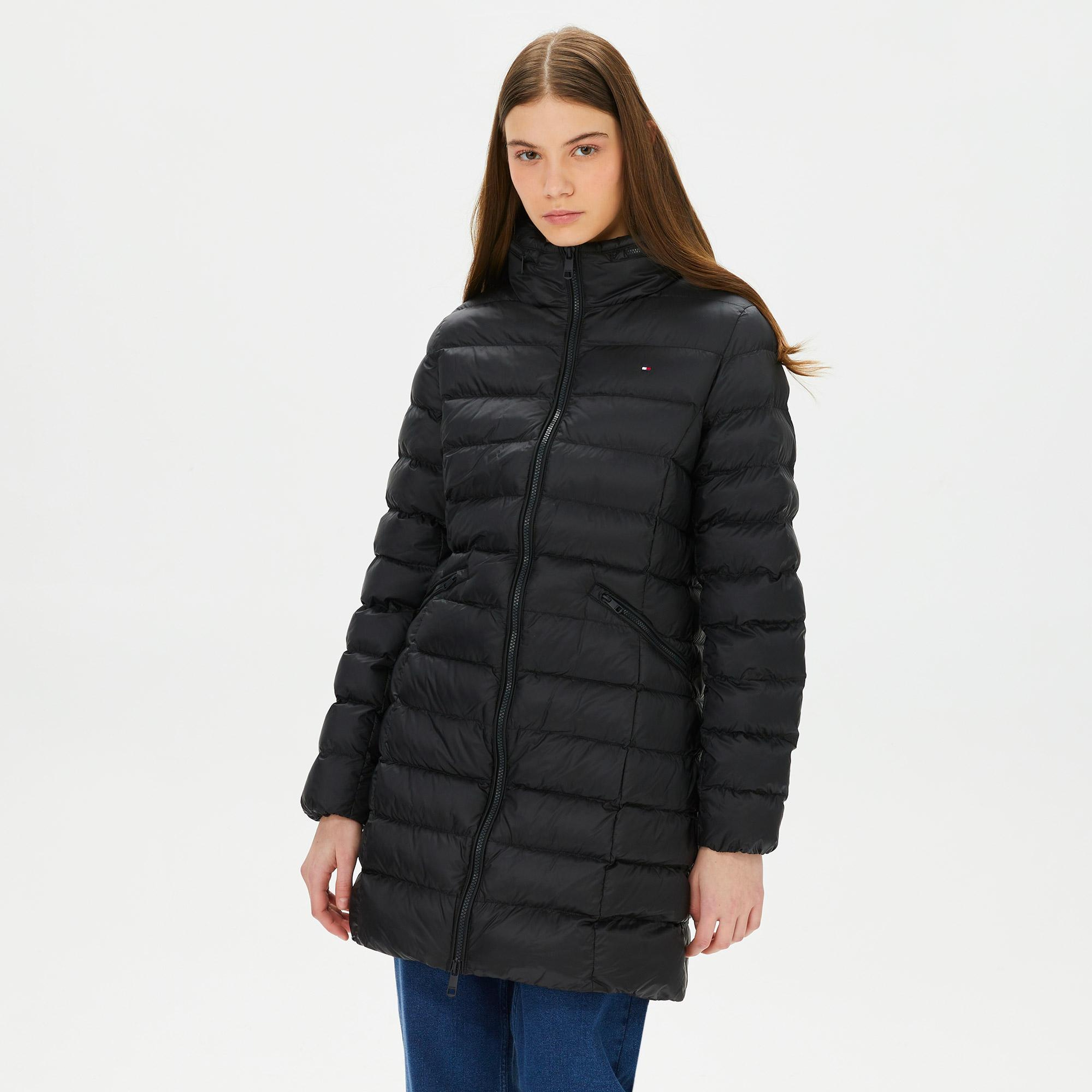 Tommy Hilfiger Padded Global Stripe Kadın Siyah Ceket