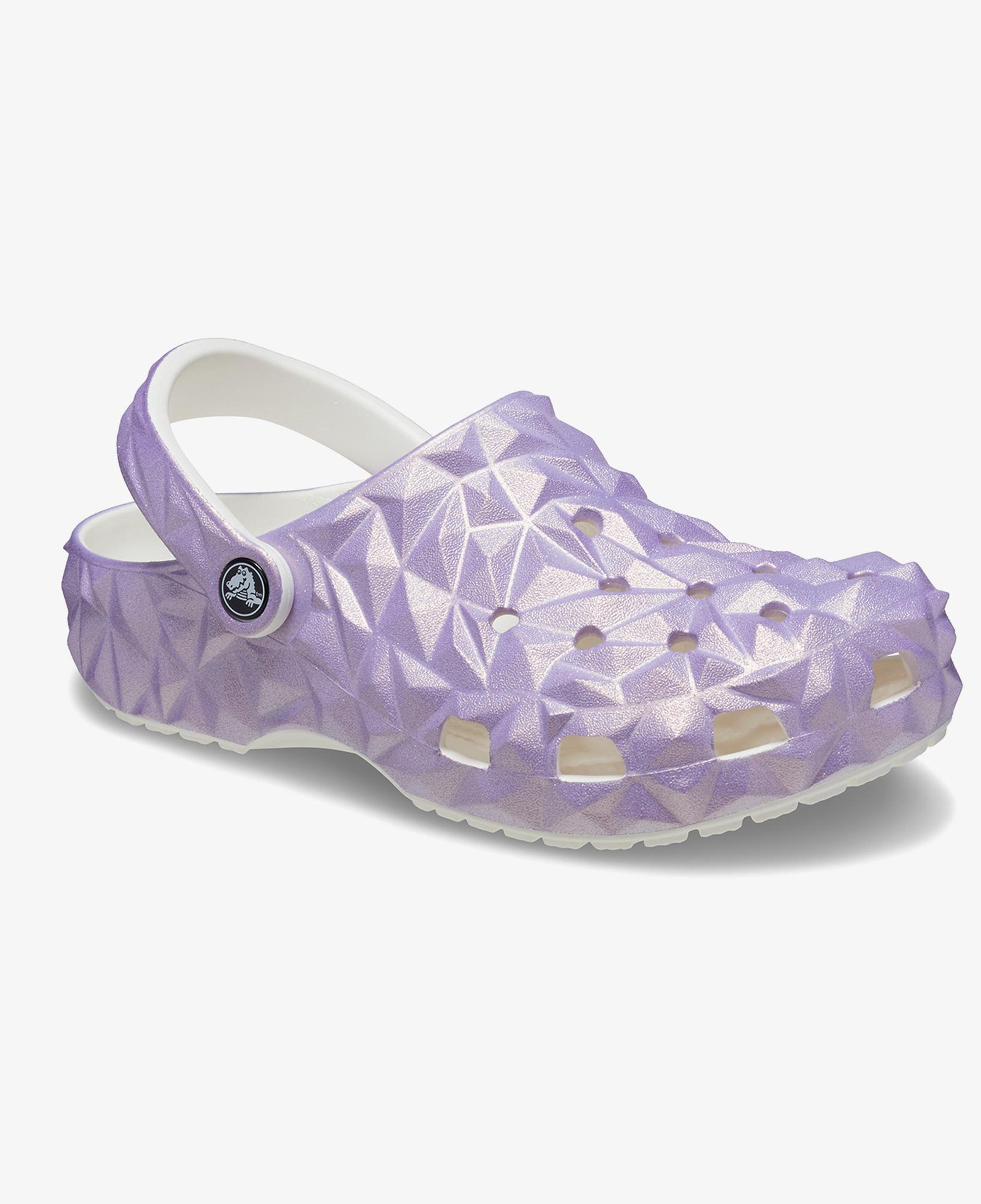 Crocs Classic Iridescent Geo Clog Unisex Beyaz Terlik