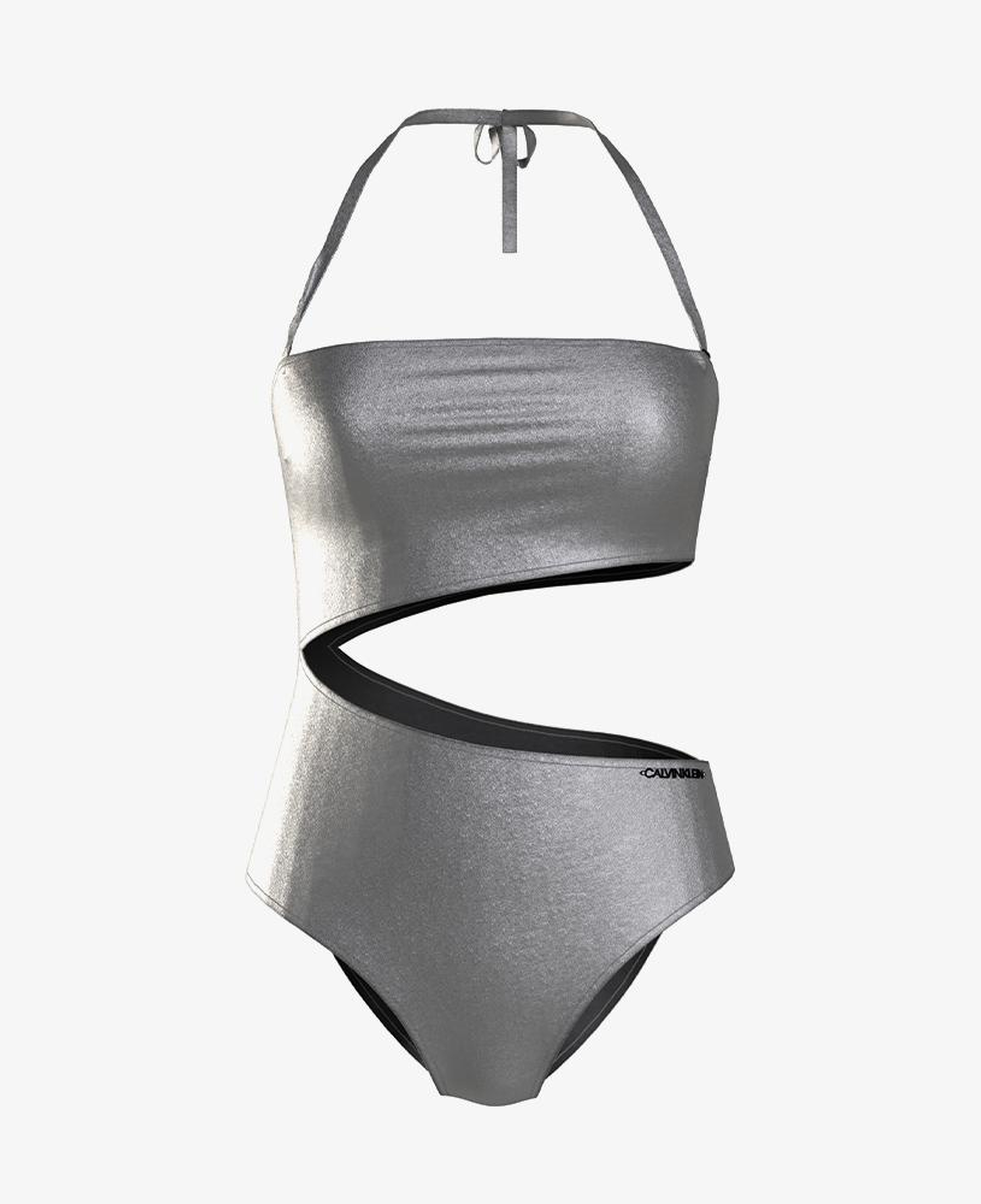 Calvin Klein Cut Out One Piece-Rp Kadın Gri Mayo