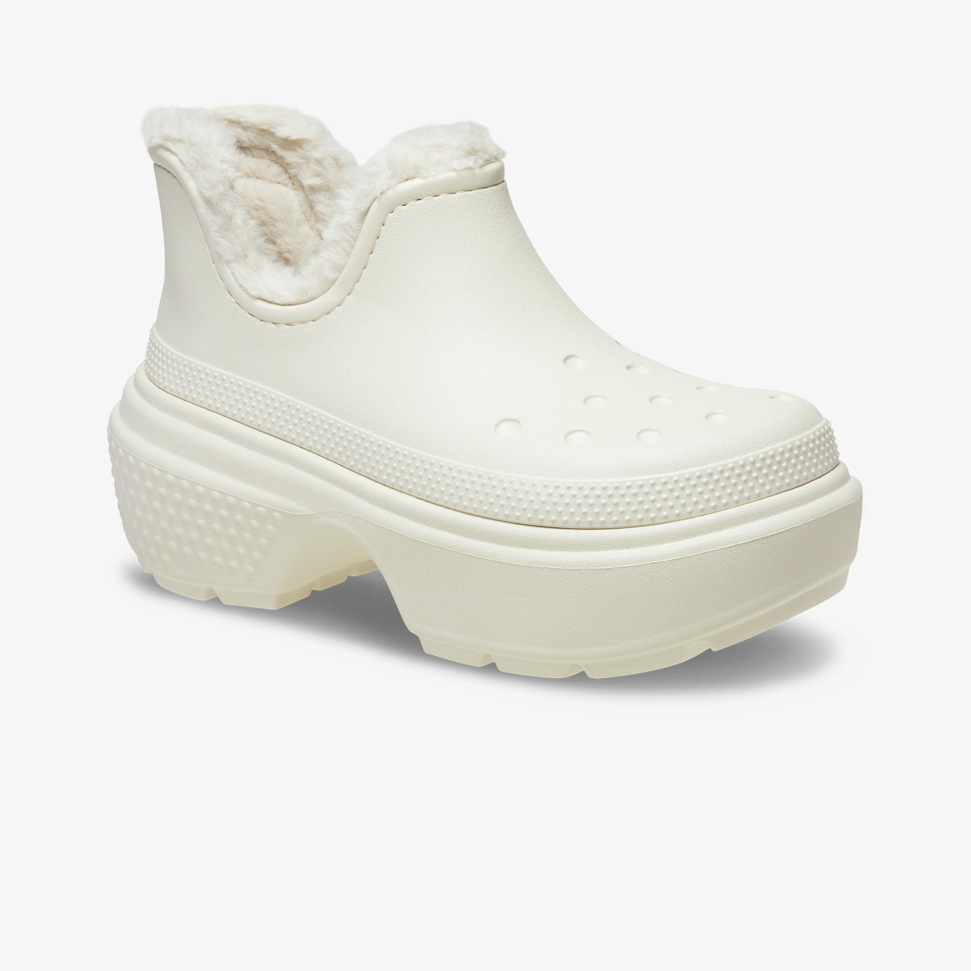 Crocs Stomp Lined Shorty Boot Unisex Krem Terlik