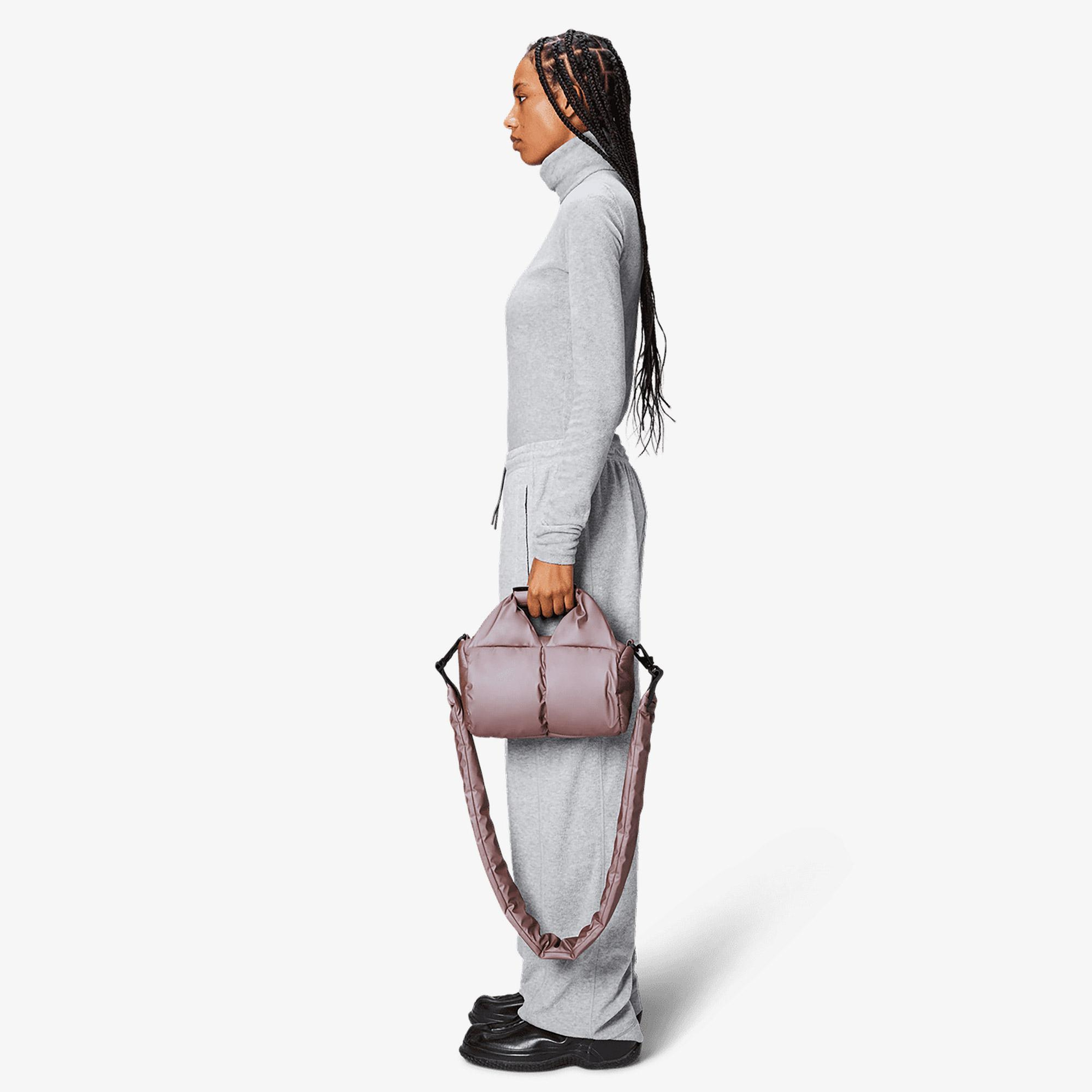 Rains Nyssa Puffer Duffel Mini Unisex Kahverengi Omuz Çantası