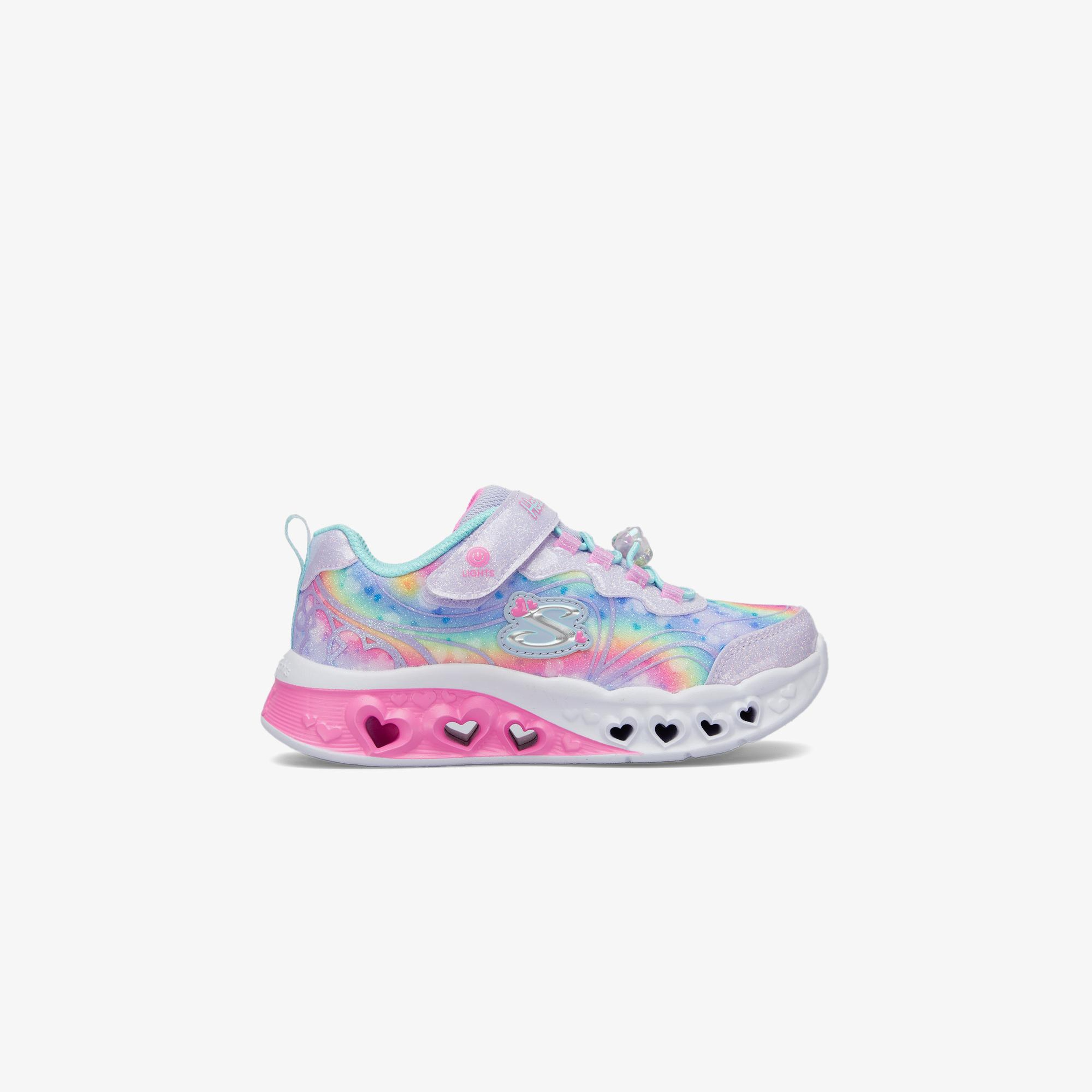 Skechers Flutter Heart Lights Çocuk LAVANTA/AÇIK MAVİ Spor Ayakkabı