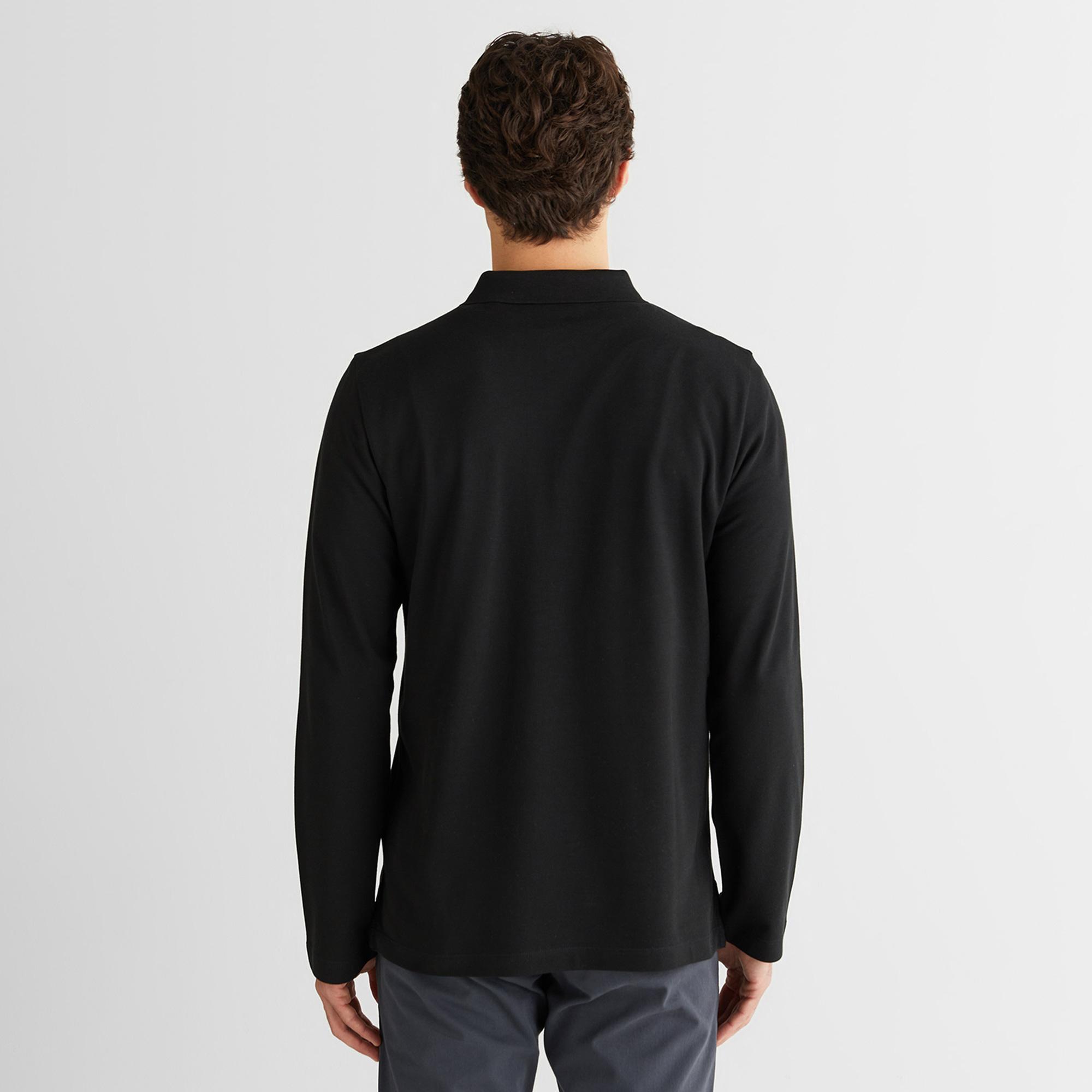 GANT Erkek Siyah Regular Fit Polo Yaka Polo