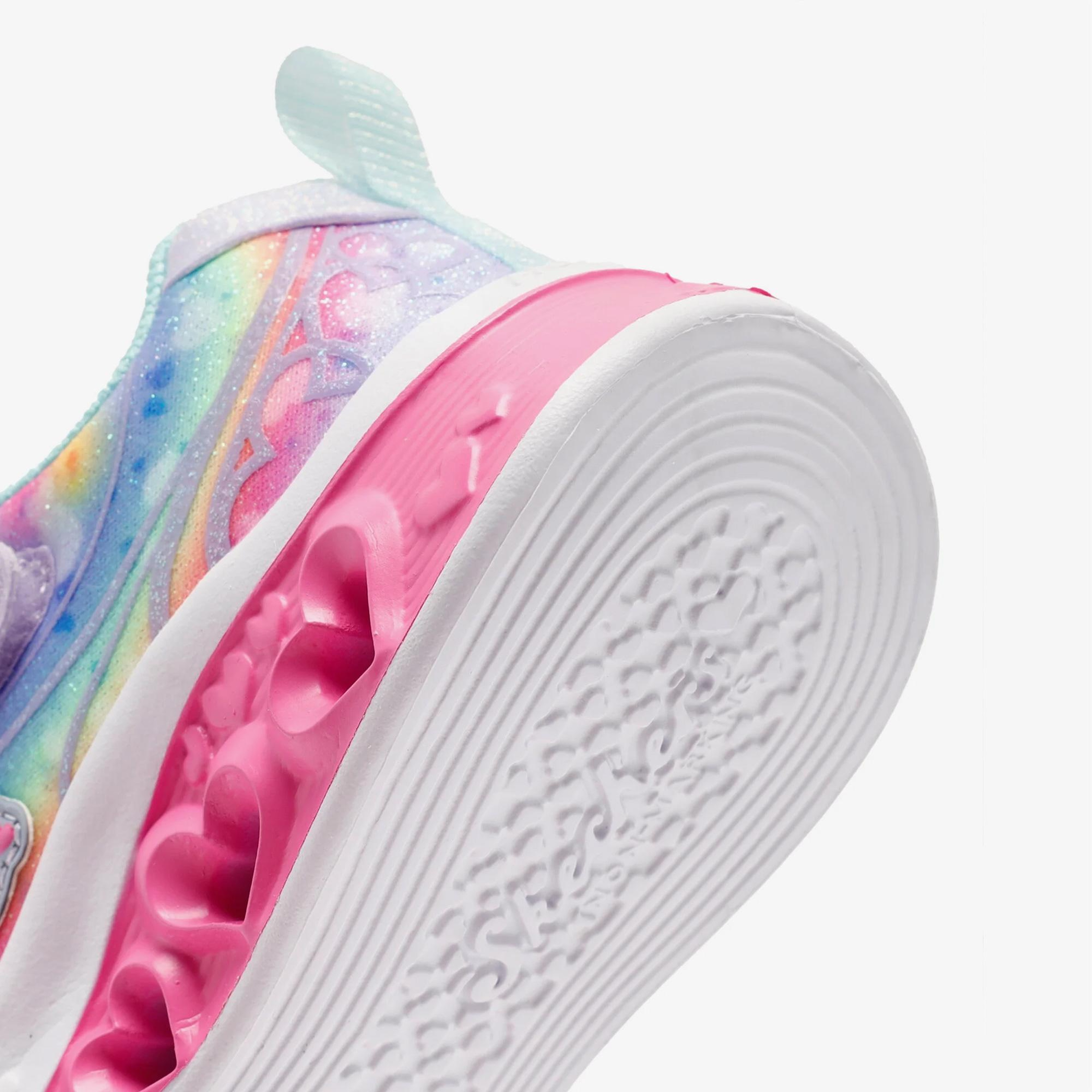 Skechers Flutter Heart Lights Çocuk LAVANTA/AÇIK MAVİ Spor Ayakkabı