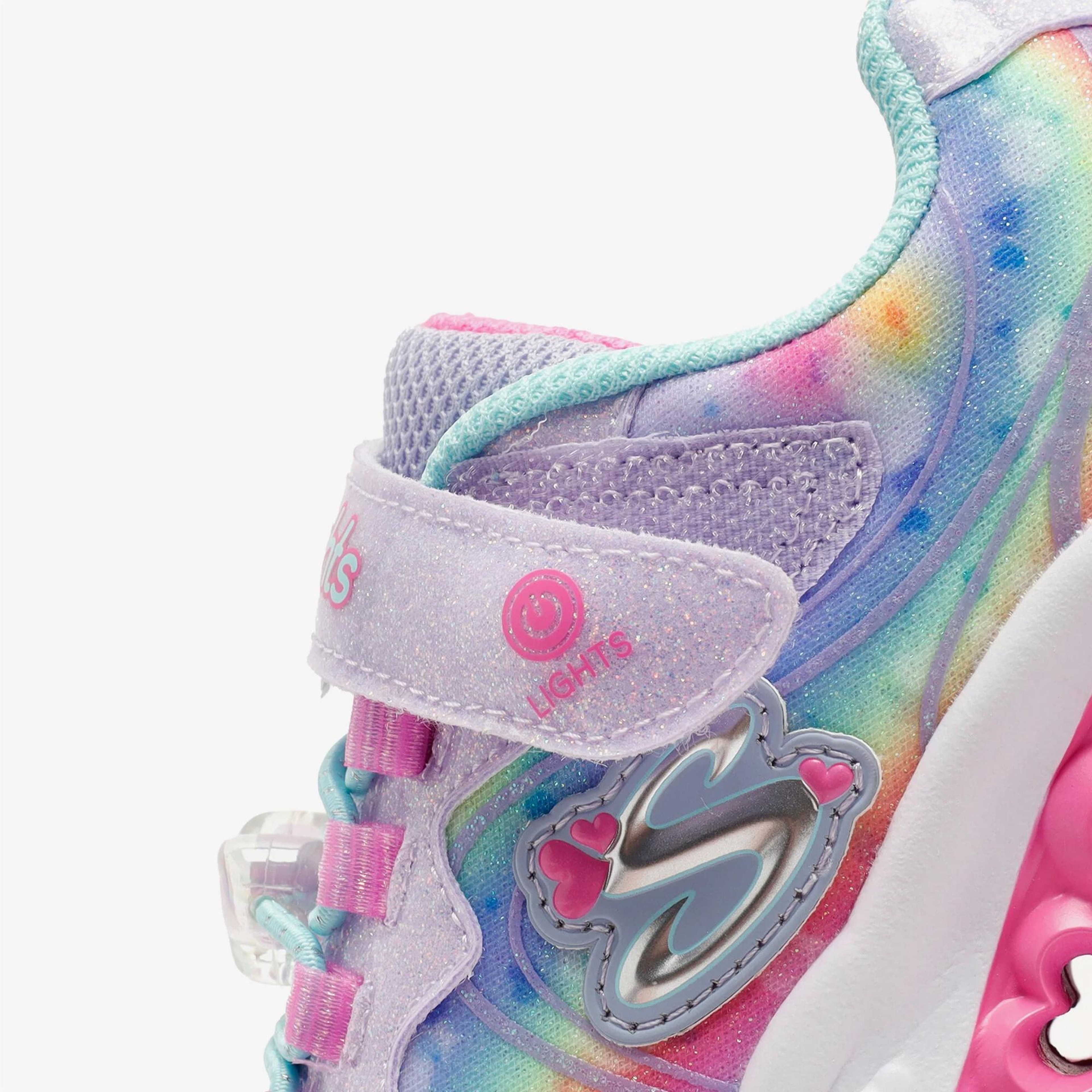 Skechers Flutter Heart Lights Çocuk LAVANTA/AÇIK MAVİ Spor Ayakkabı