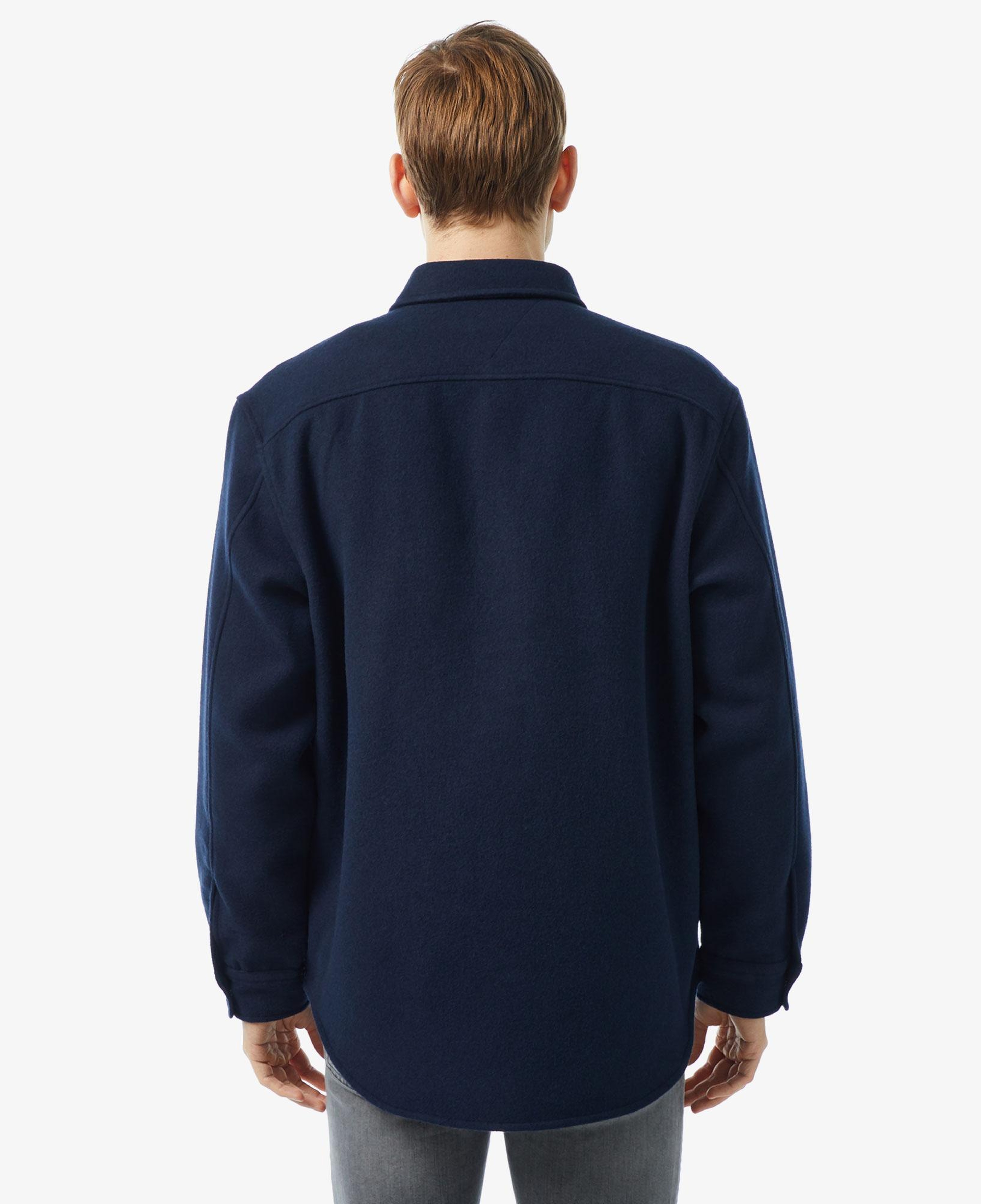 Tommy Hilfiger Brushed Solid Overshirt Erkek Mavi Gömlek