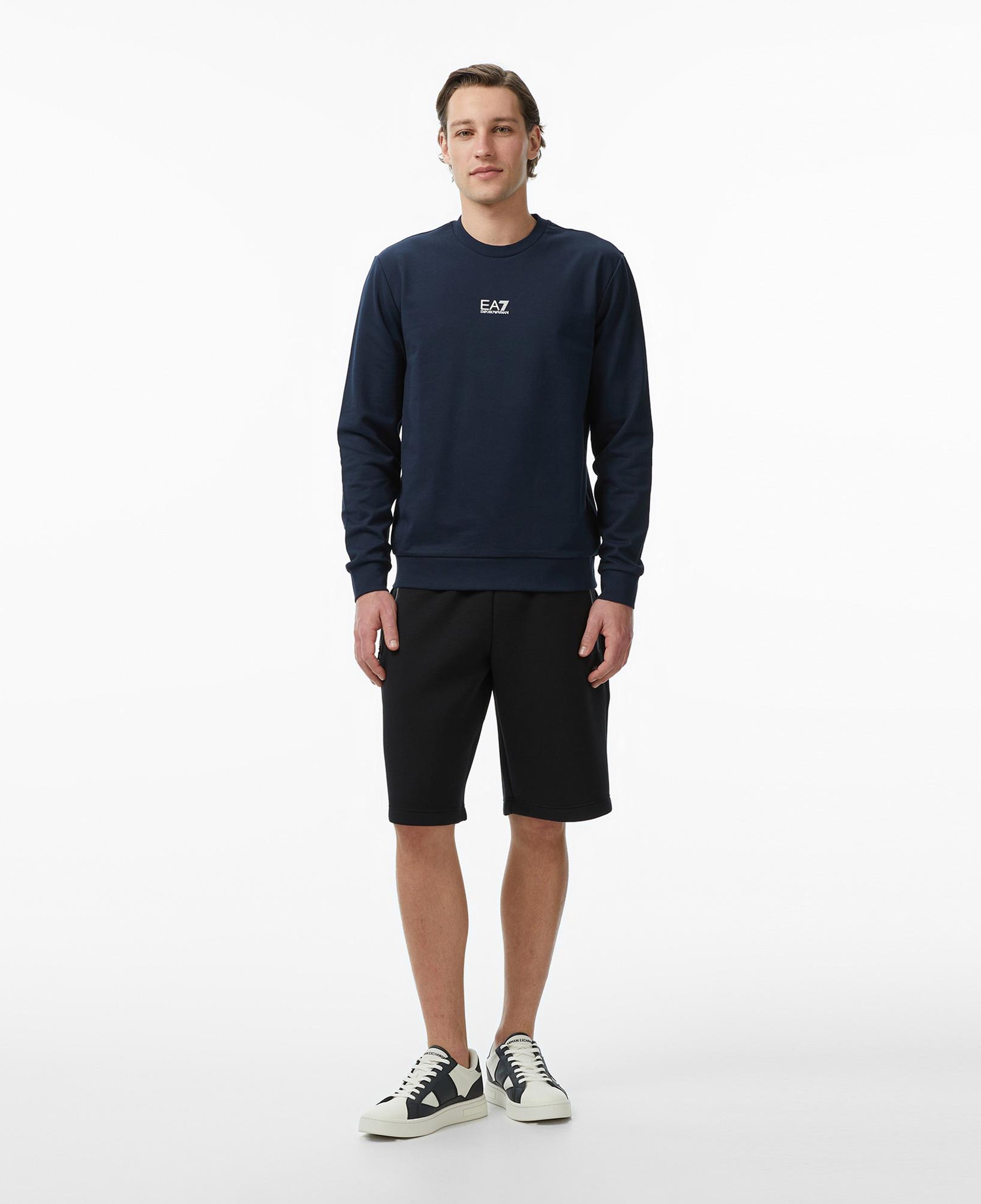 EA7 Erkek Mavi Sweatshirt