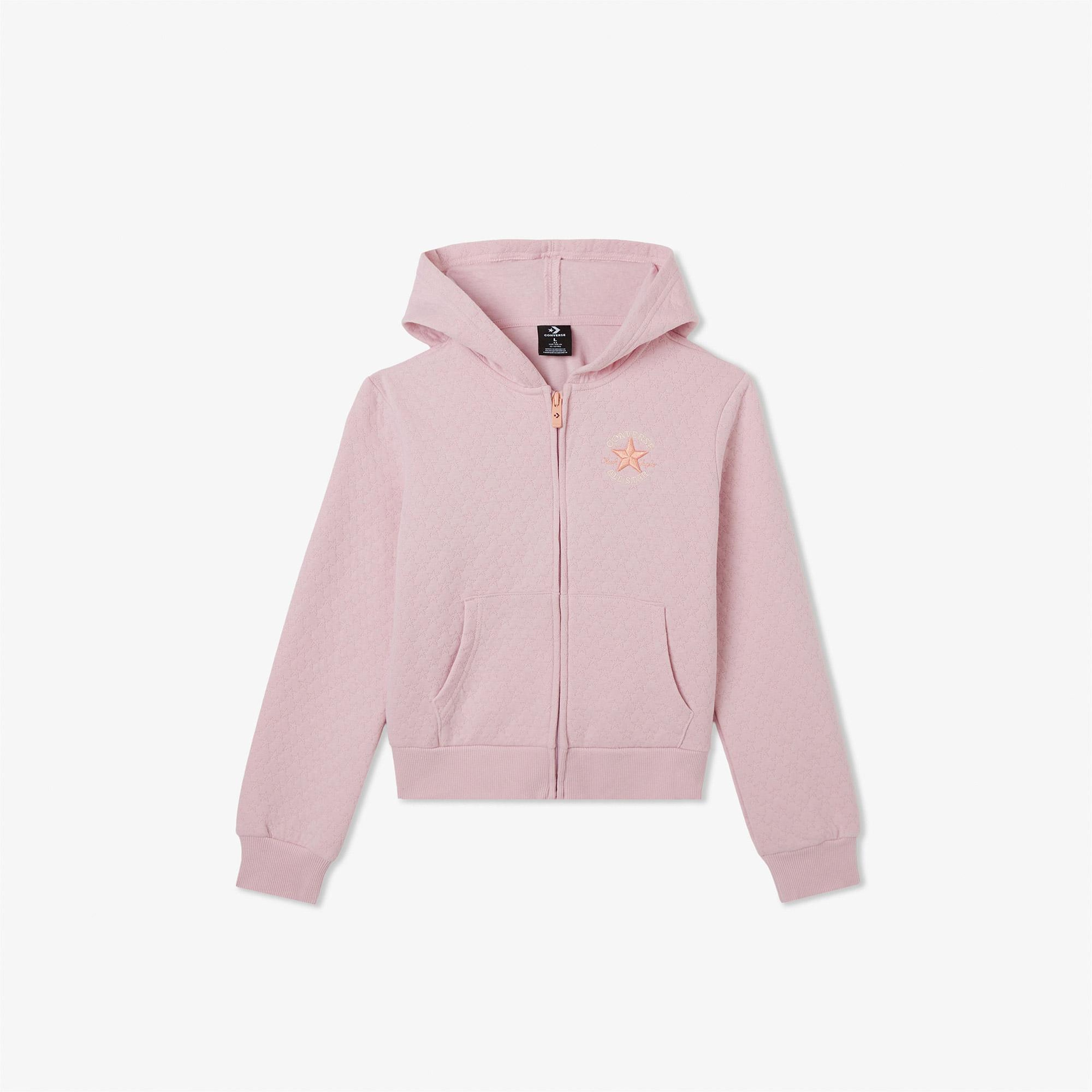 Converse Star Pointelle Çocuk Pembe Sweatshirt