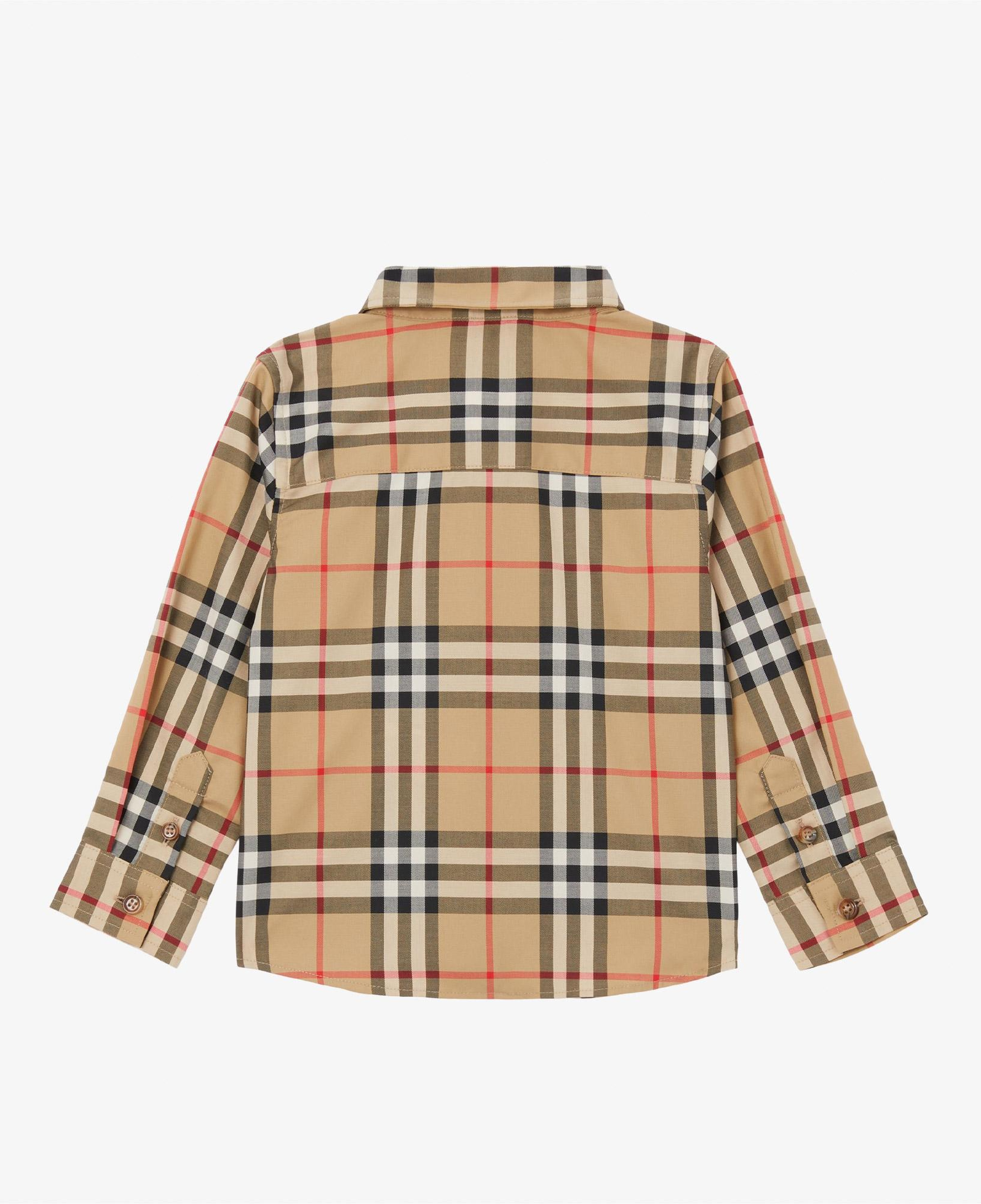 Burberry Owen Vintage Stretch Cotton Çocuk Bej Gömlek