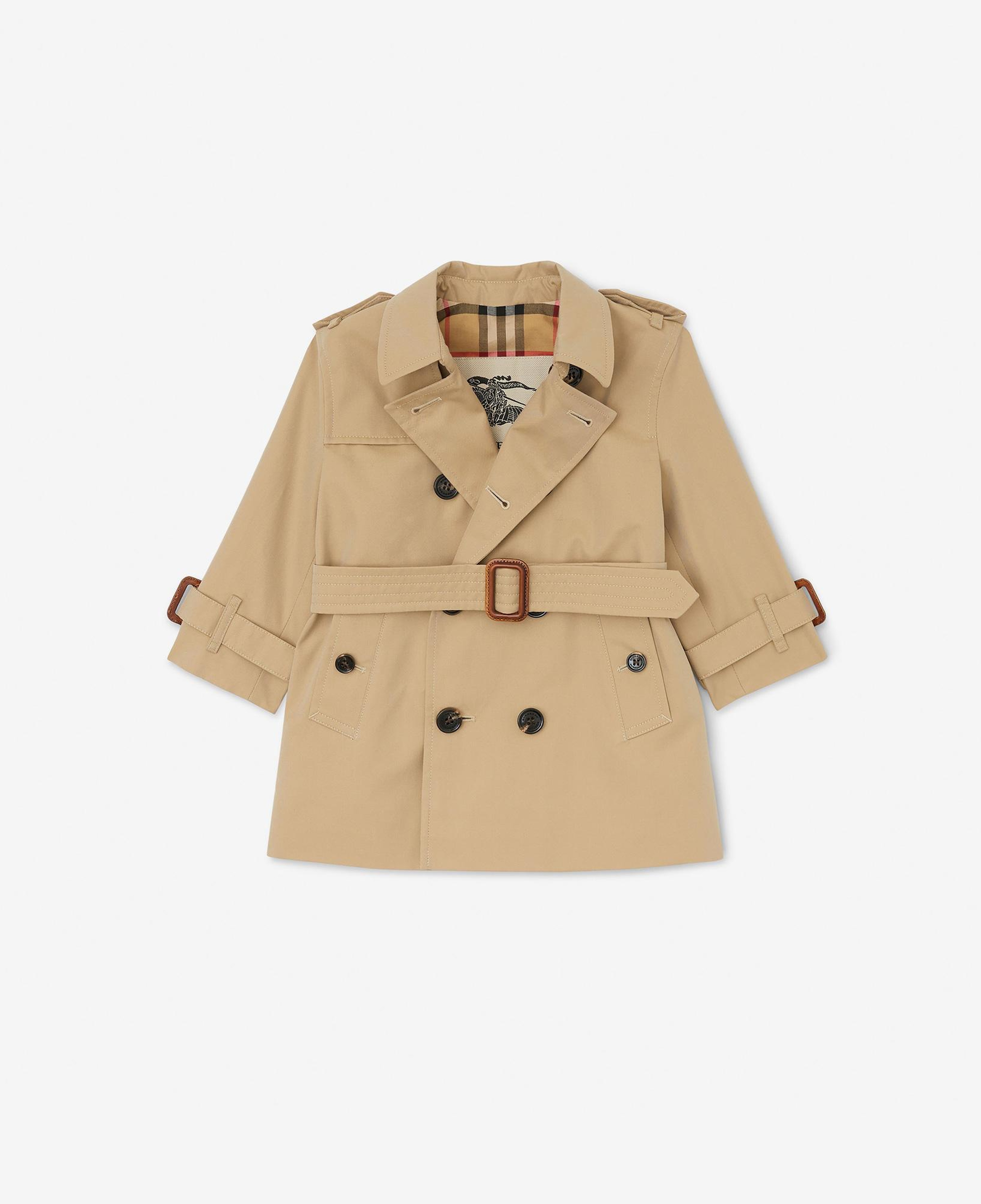 Burberry Mayfair Gabardine Çocuk Bej Trençkot