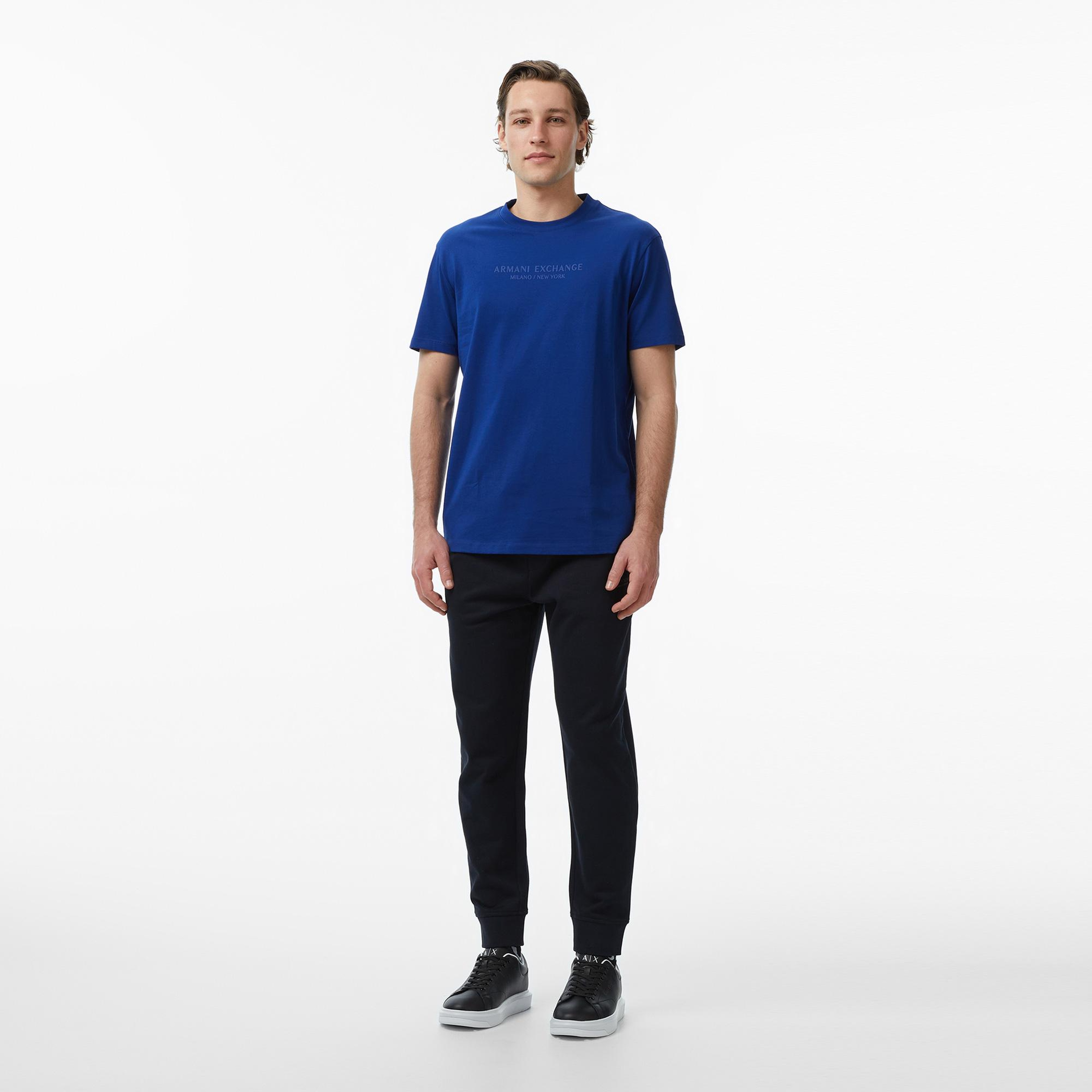 Armani Exchange Erkek Mavi T-Shirt
