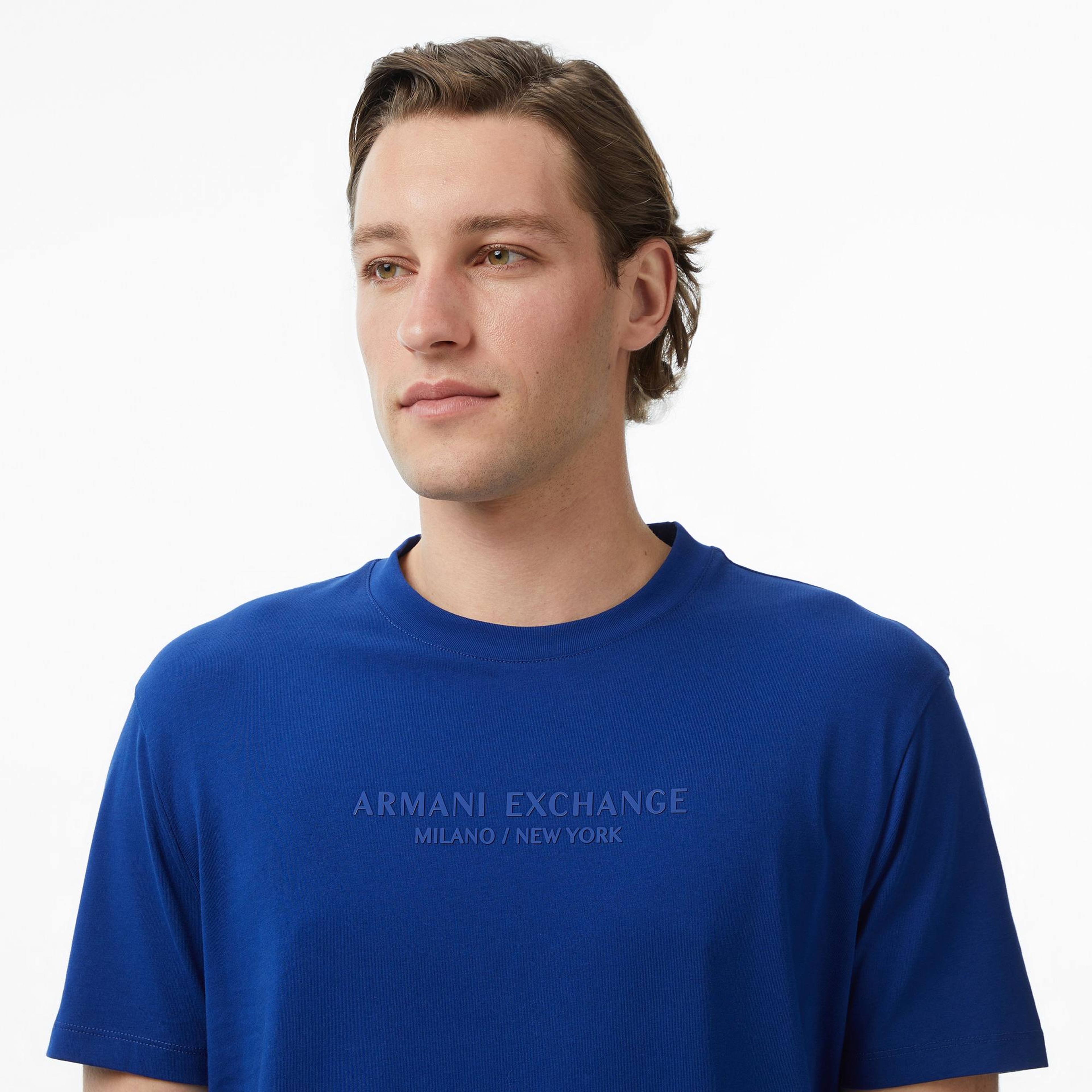 Armani Exchange Erkek Mavi T-Shirt