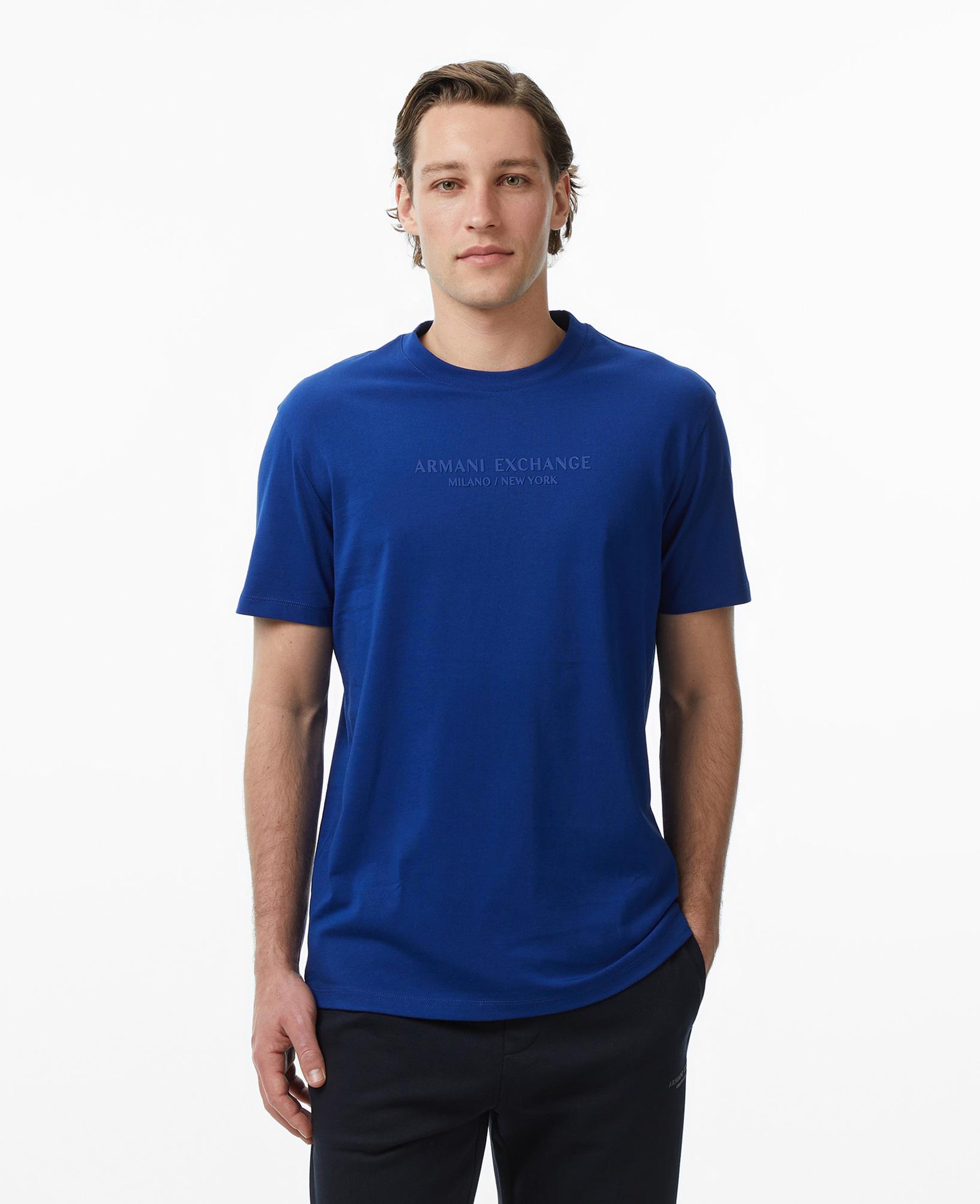 Armani Exchange Erkek Mavi T-Shirt