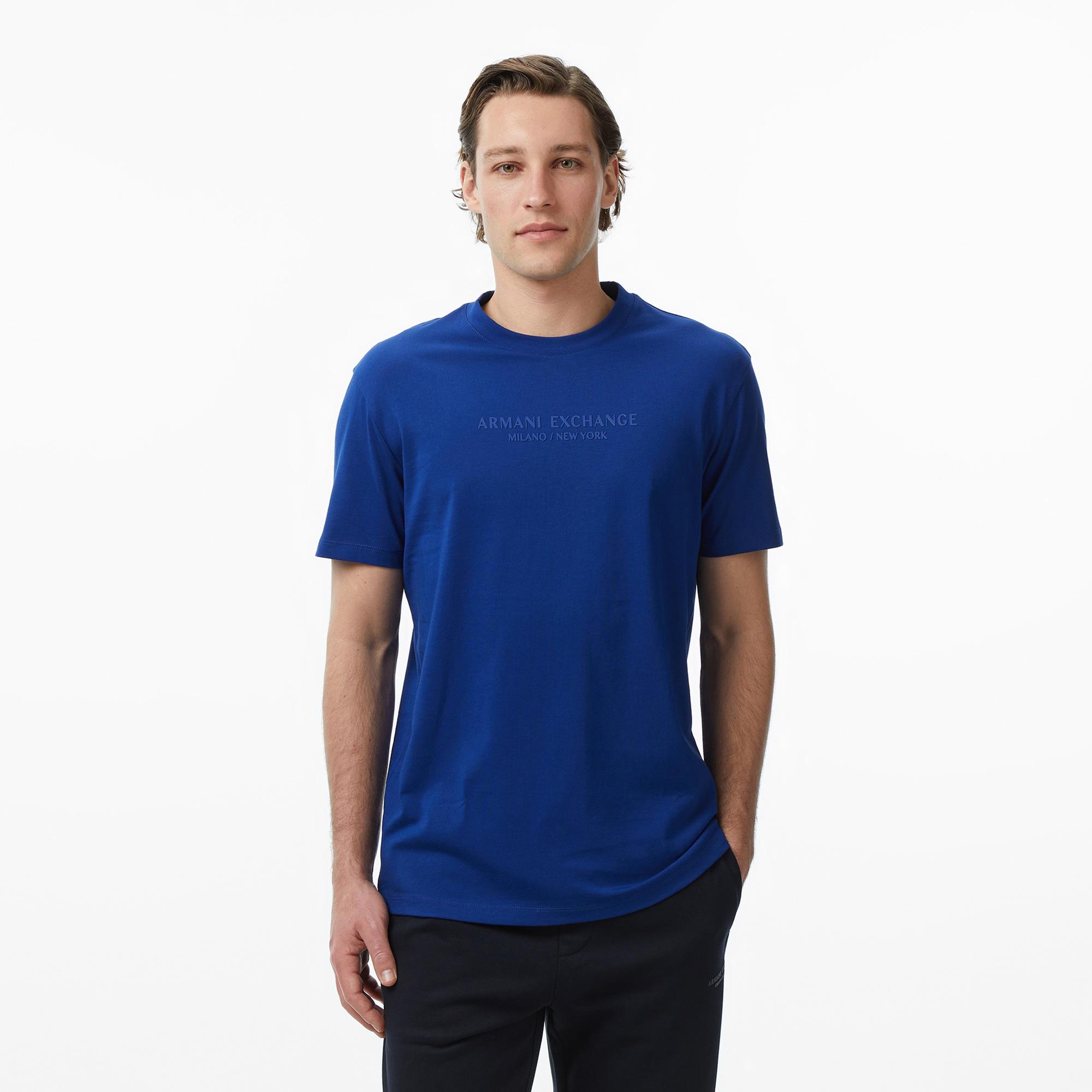 Armani Exchange Erkek Mavi T-Shirt