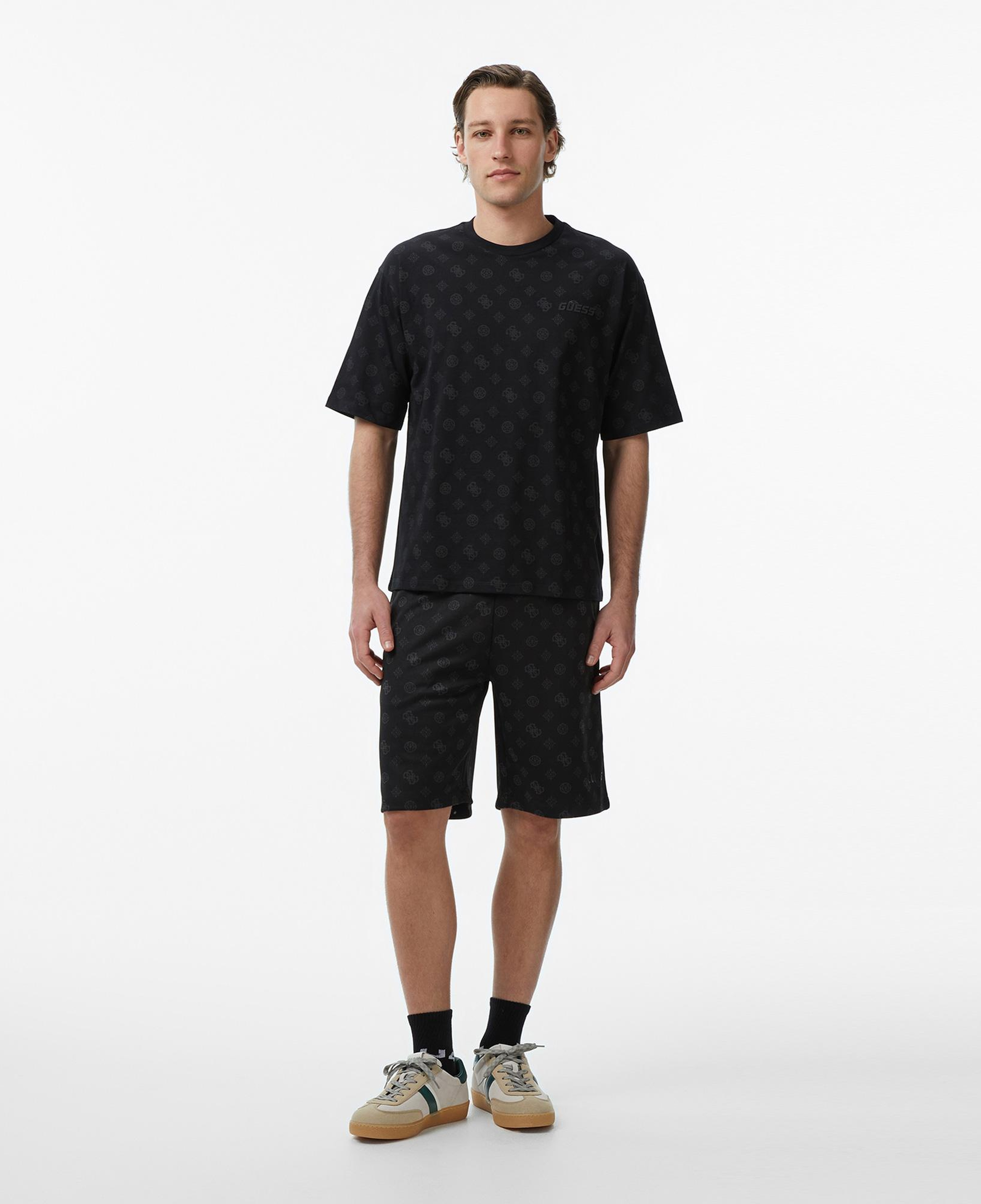 Guess Ovidio Aktif Oversize Fit Erkek Siyah T-Shirt