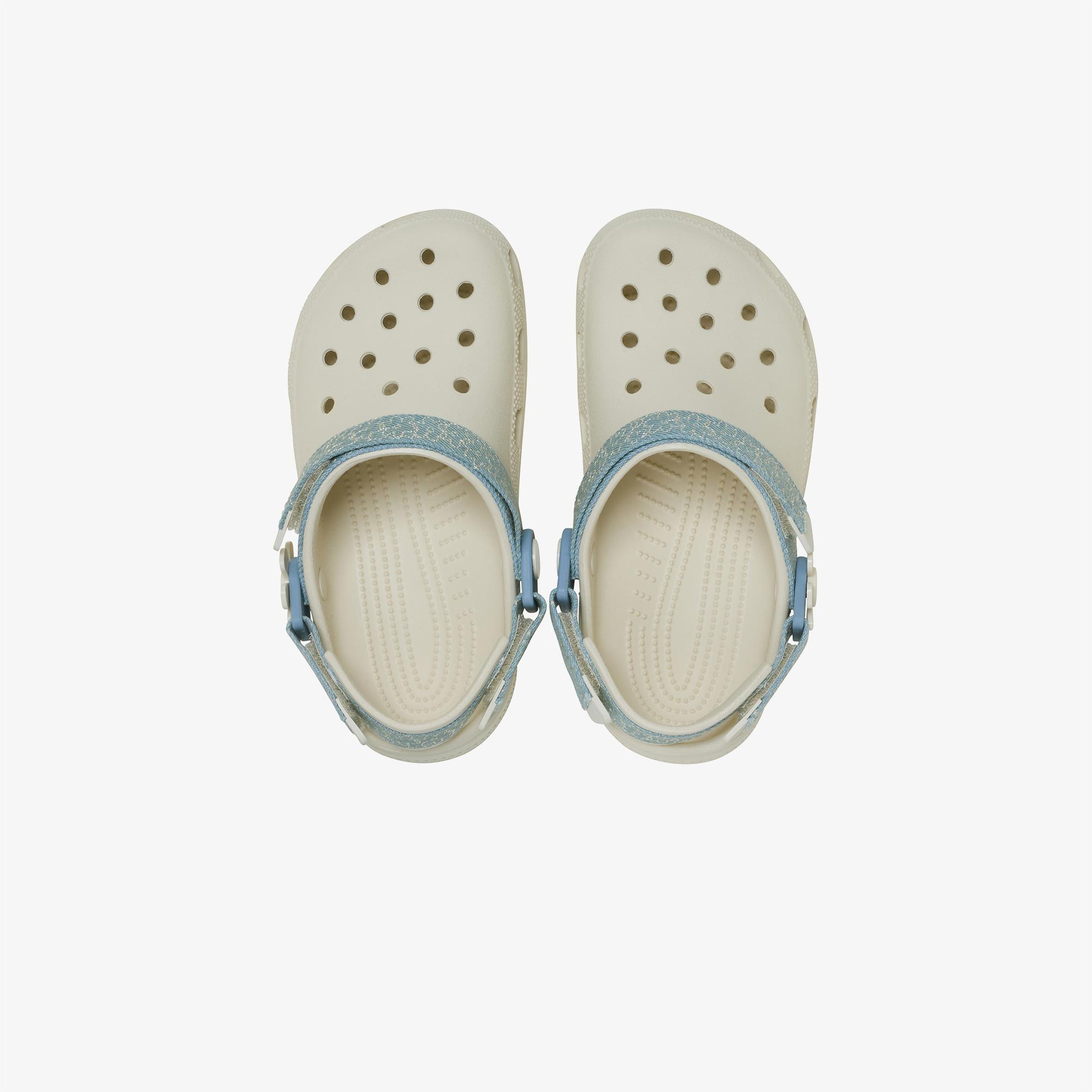 Crocs Classic Flower Backstrap Çocuk Krem Rengi Terlik