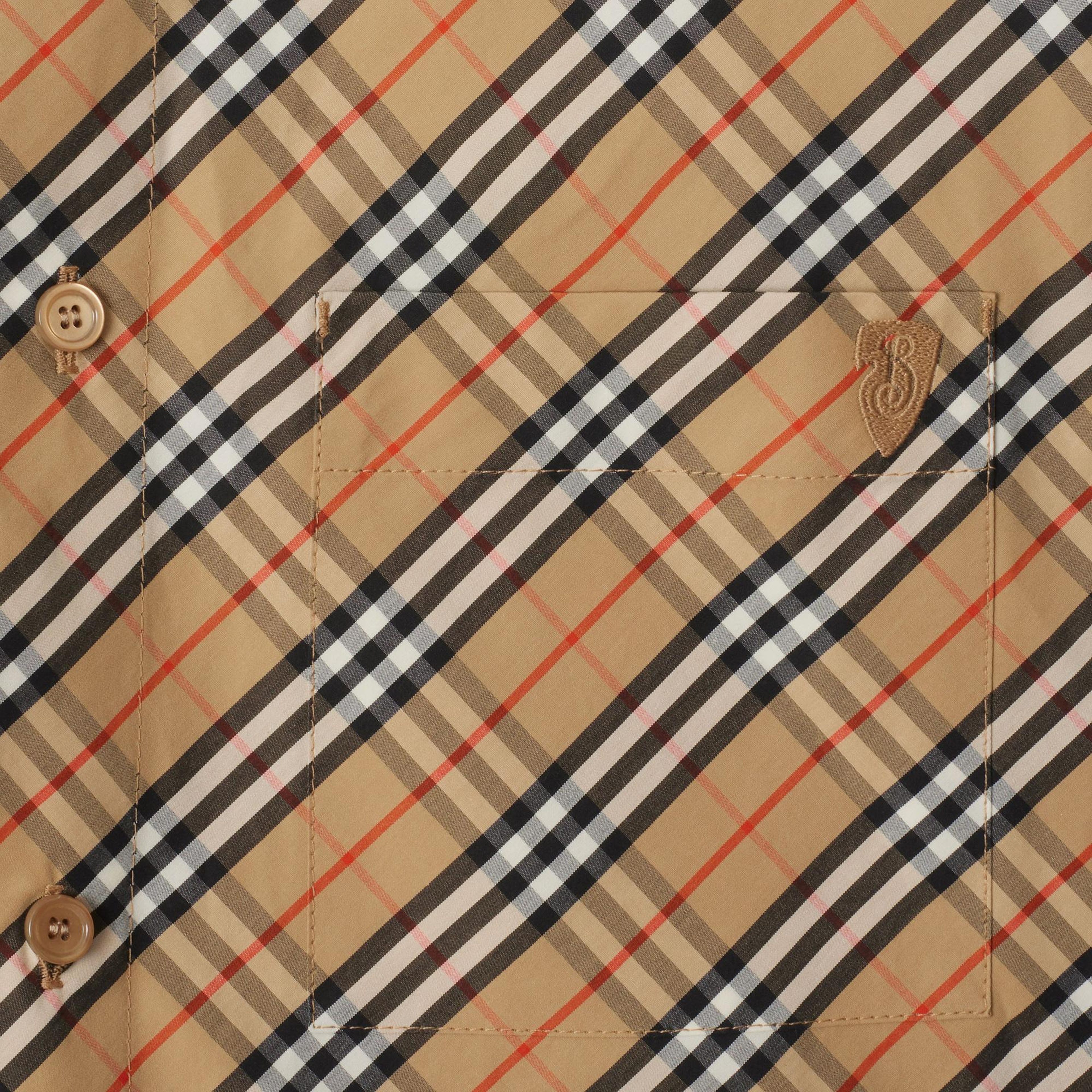 Burberry Tec Cropped Cotton Kadın Bej Gömlek