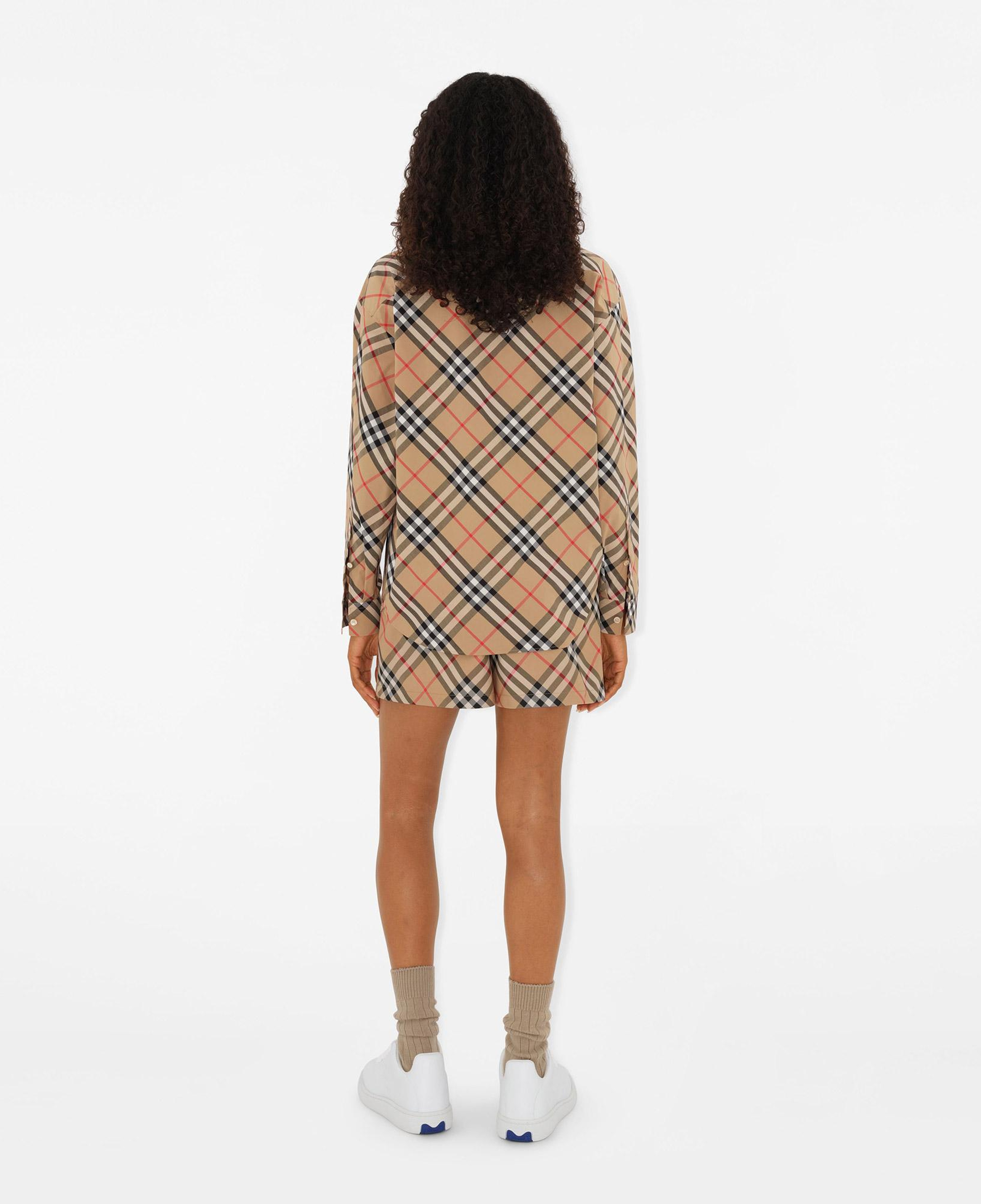 Burberry Check Pamuklu Kadın Bej Gömlek