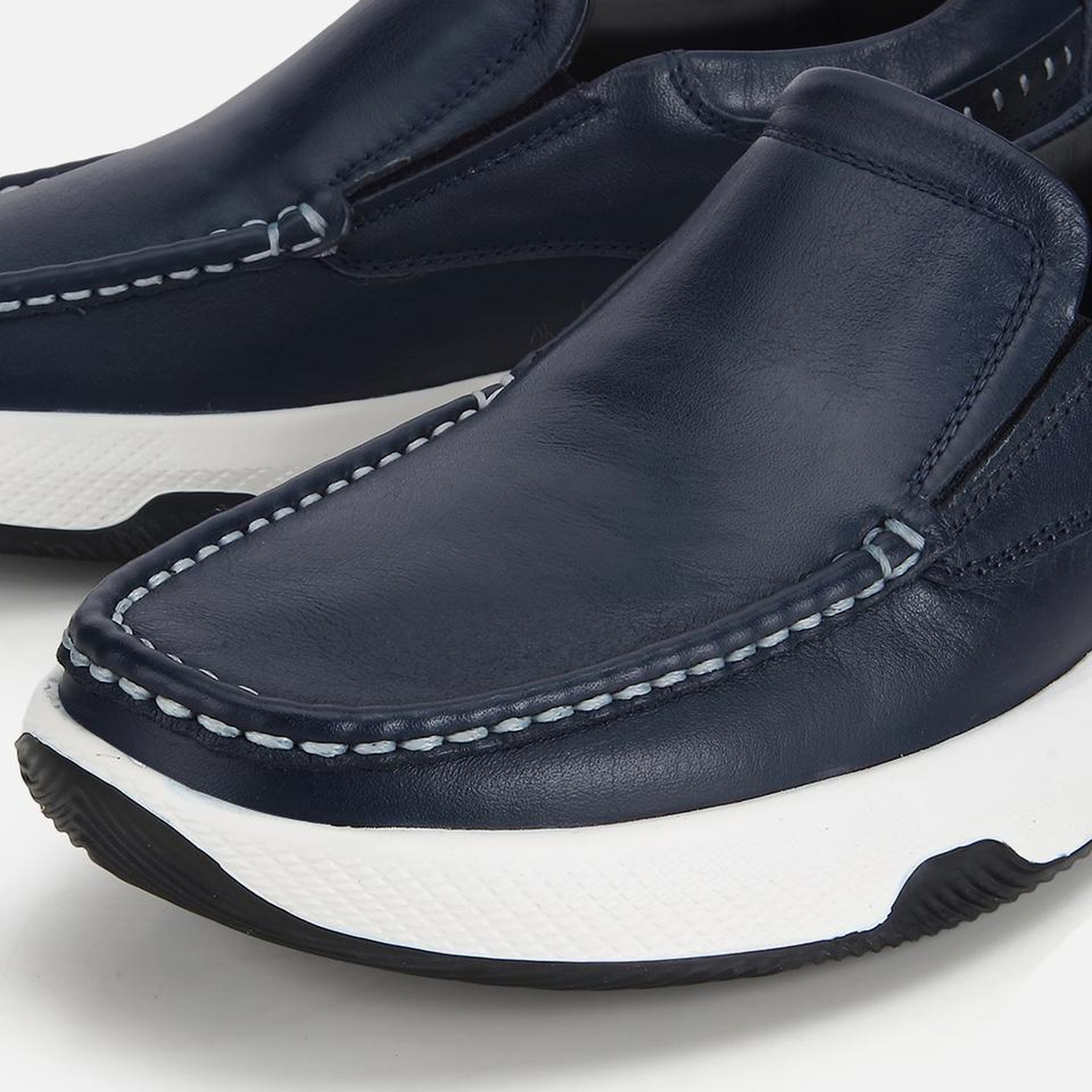 Erkek Deri Lacivert Comfort Günlük Loafer