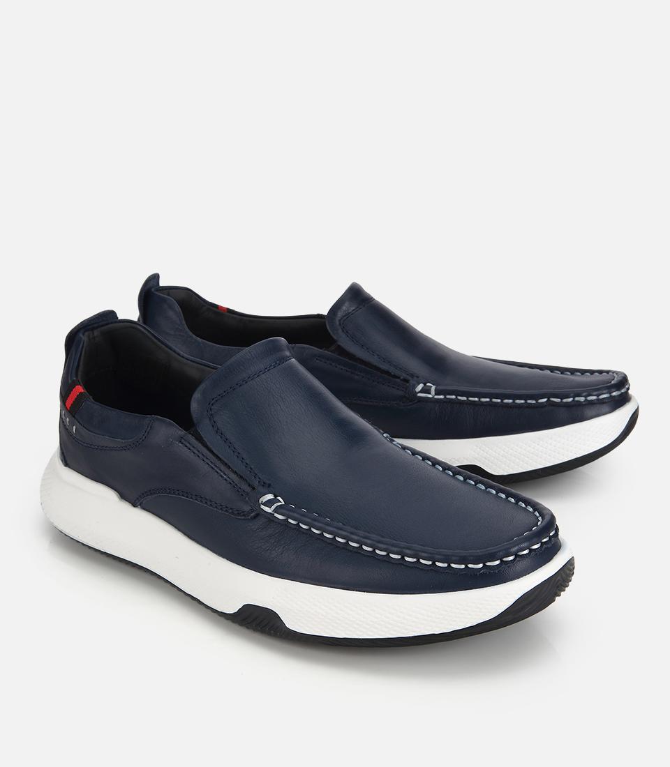 Erkek Deri Lacivert Comfort Günlük Loafer