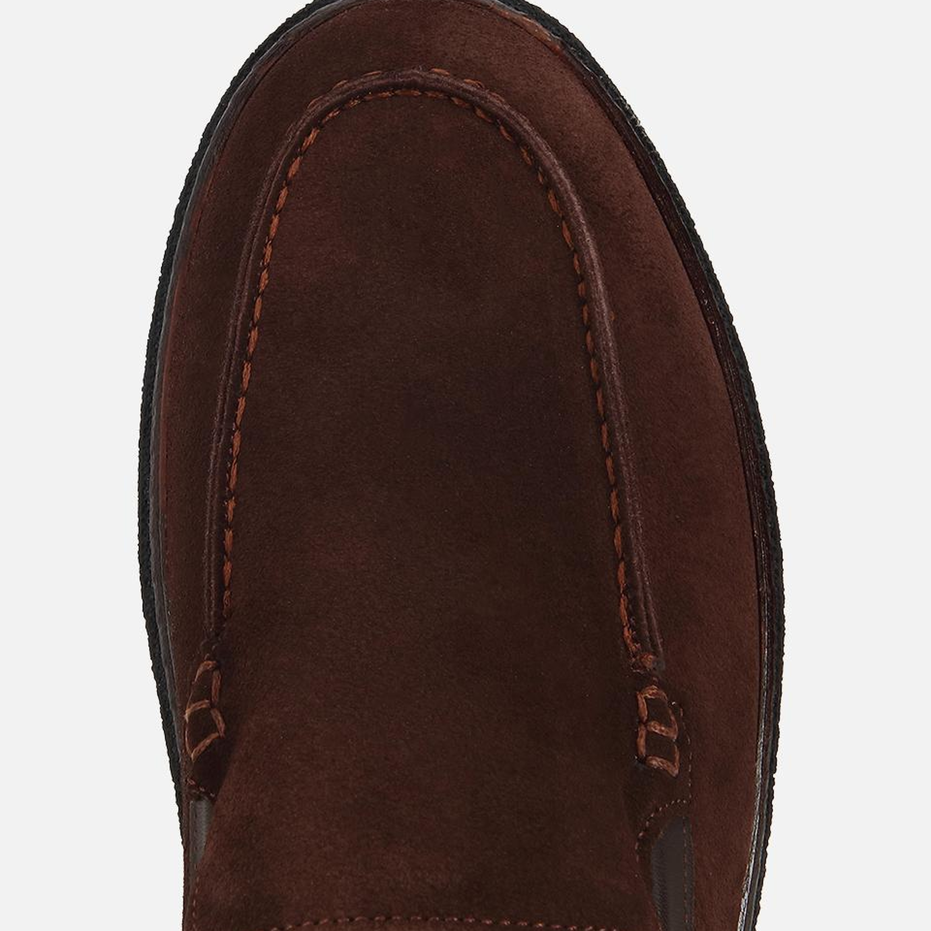 Erkek Süet Deri Kahverengi Kalın Tabanlı Günlük Loafer