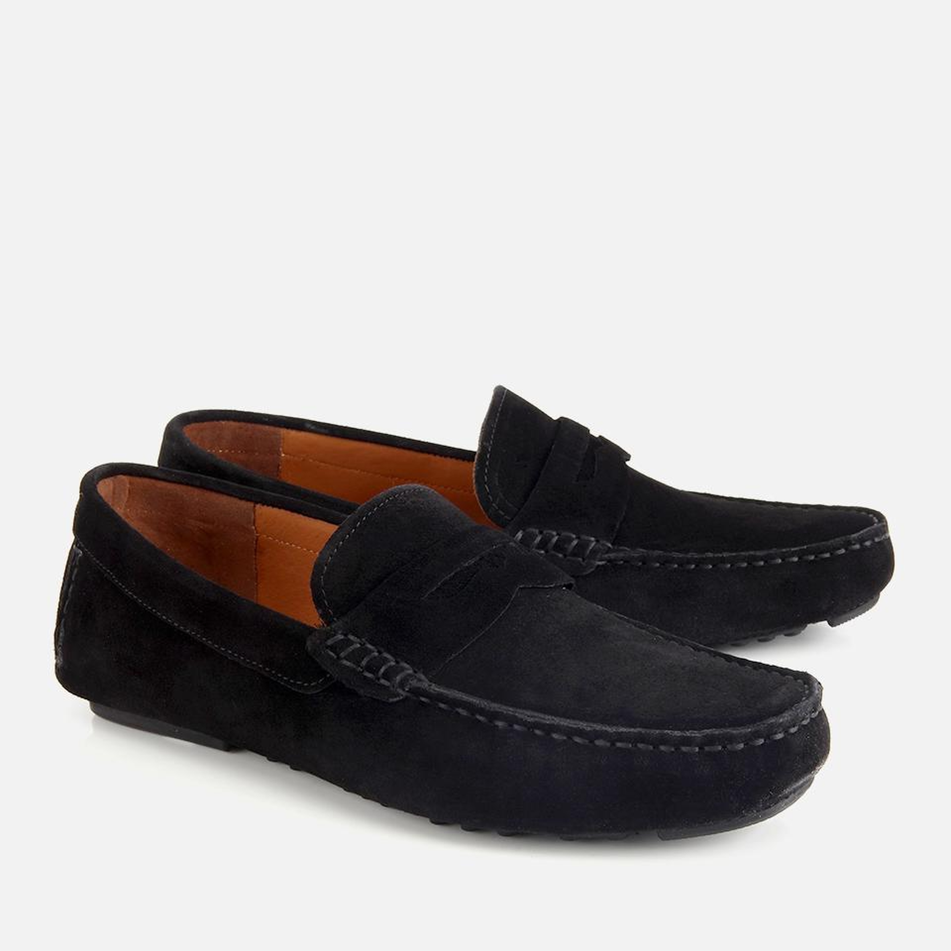 Erkek Süet Deri Siyah Rahat Günlük Loafer