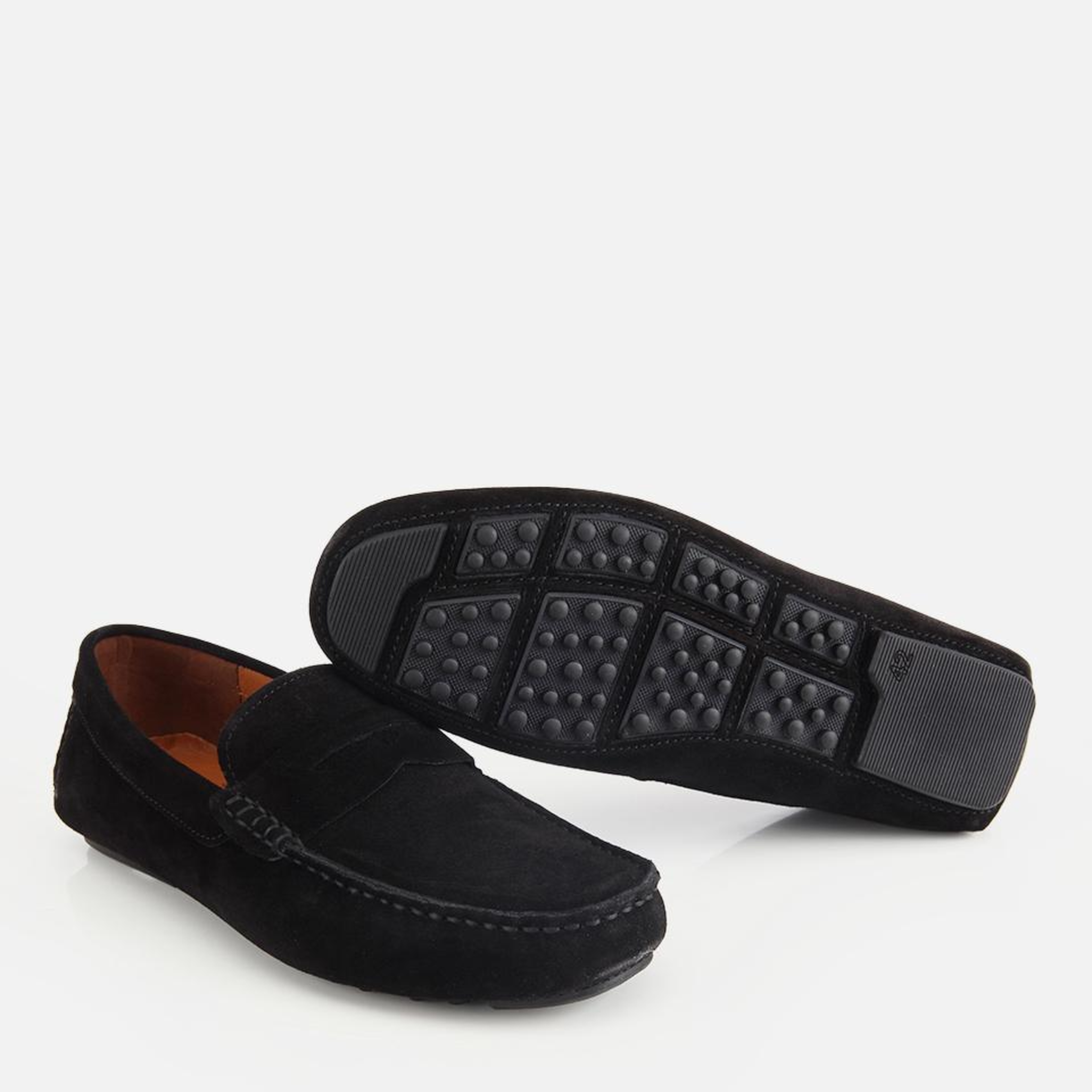 Erkek Süet Deri Siyah Rahat Günlük Loafer