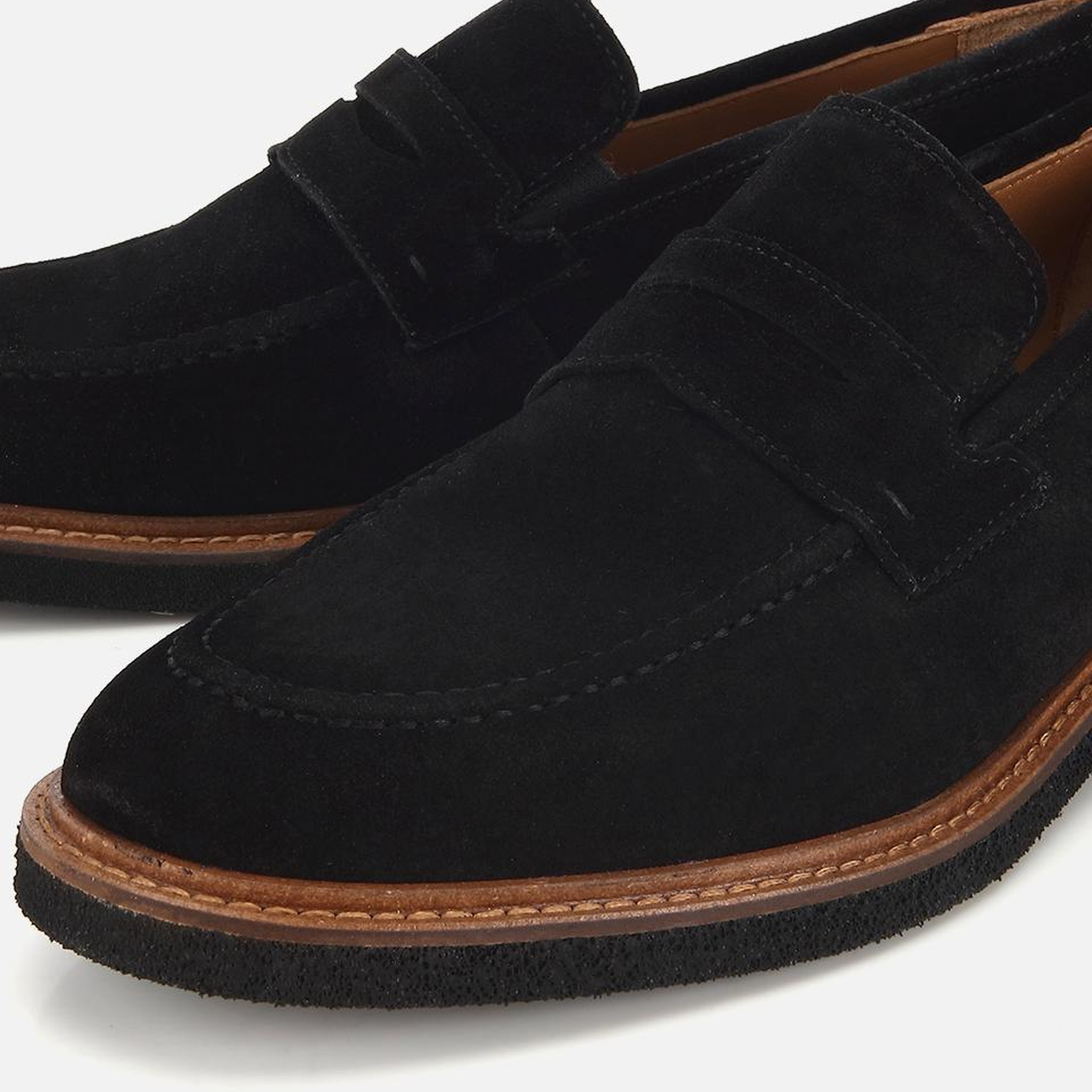 Erkek Süet Deri Siyah Klasik Loafer