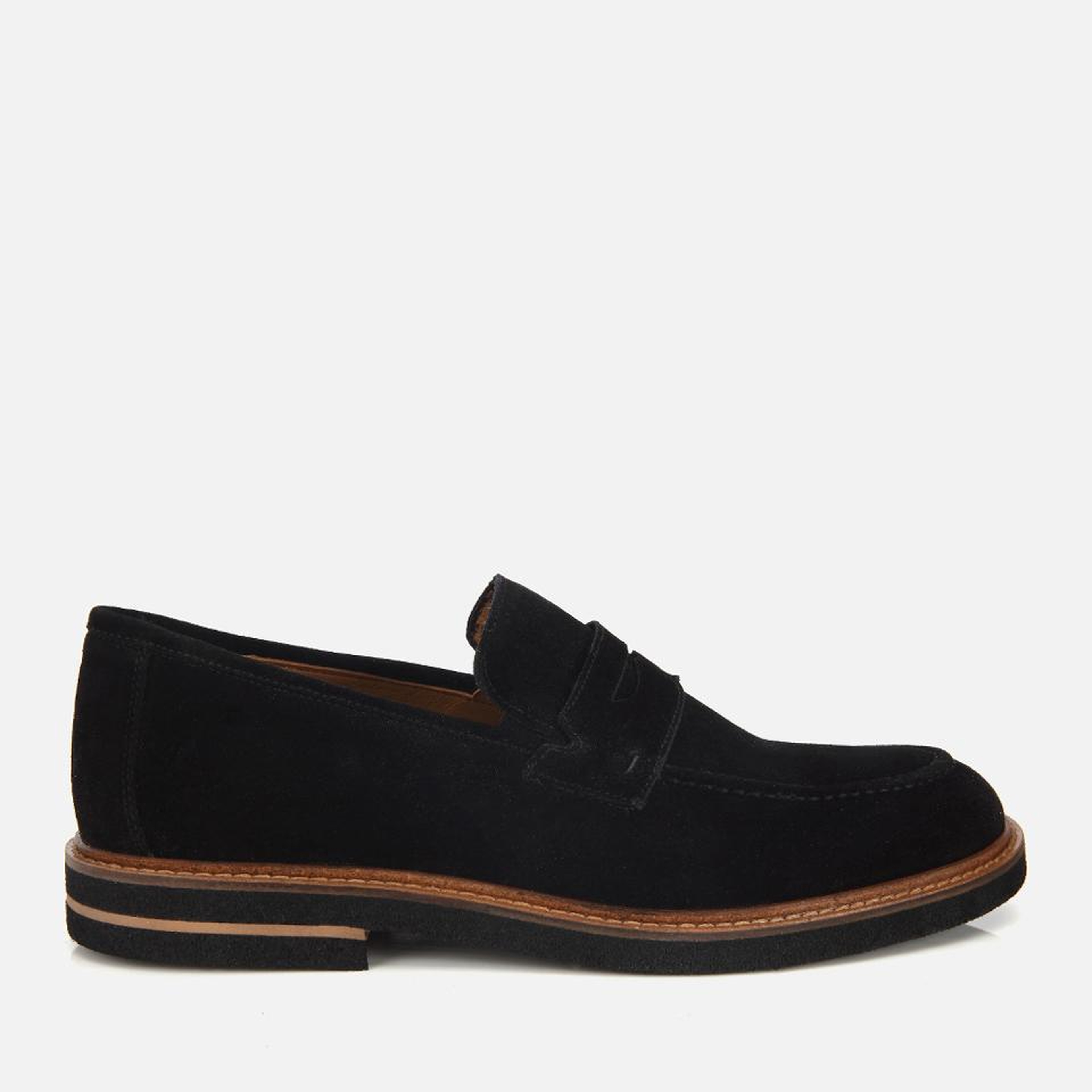 Erkek Süet Deri Siyah Klasik Loafer