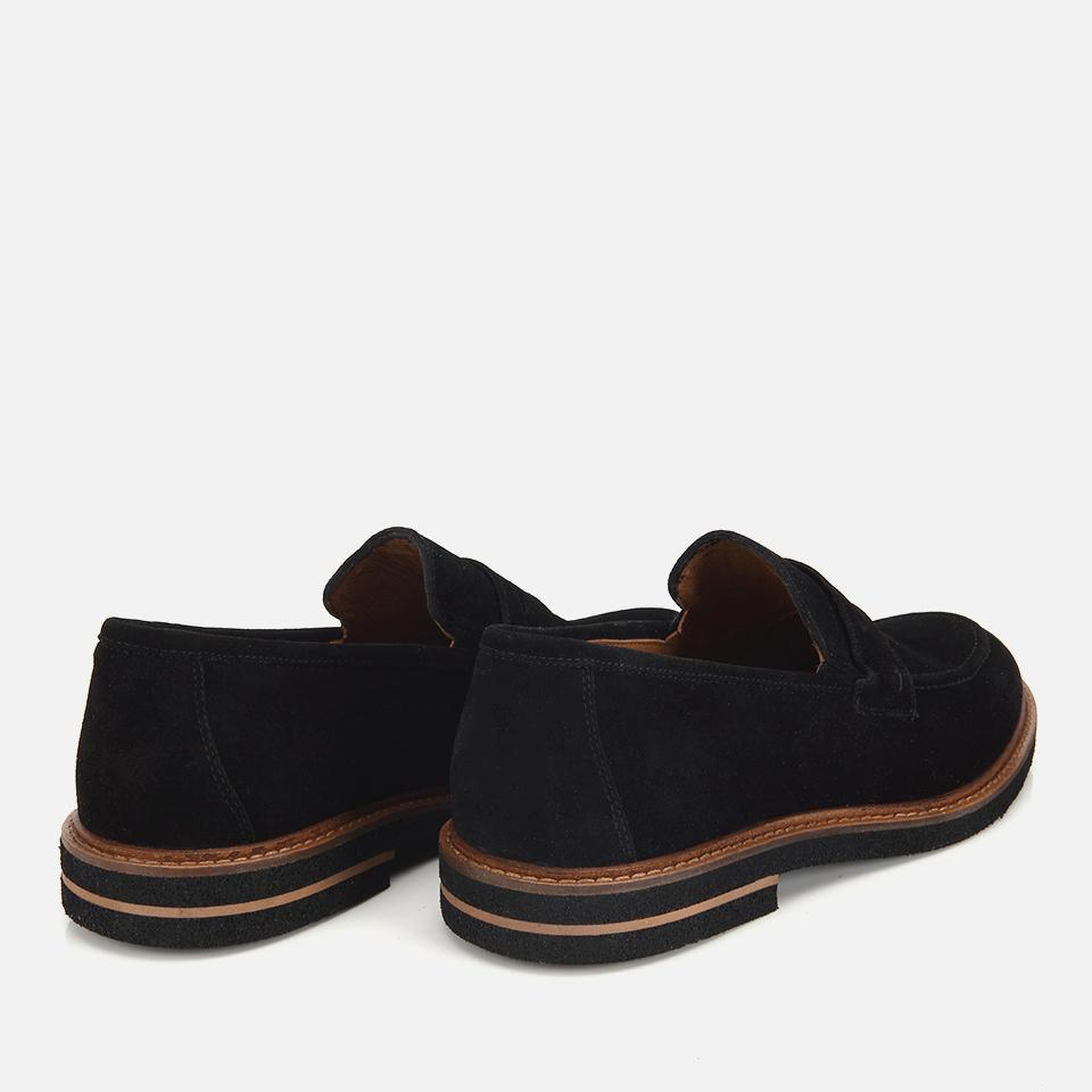 Erkek Süet Deri Siyah Klasik Loafer