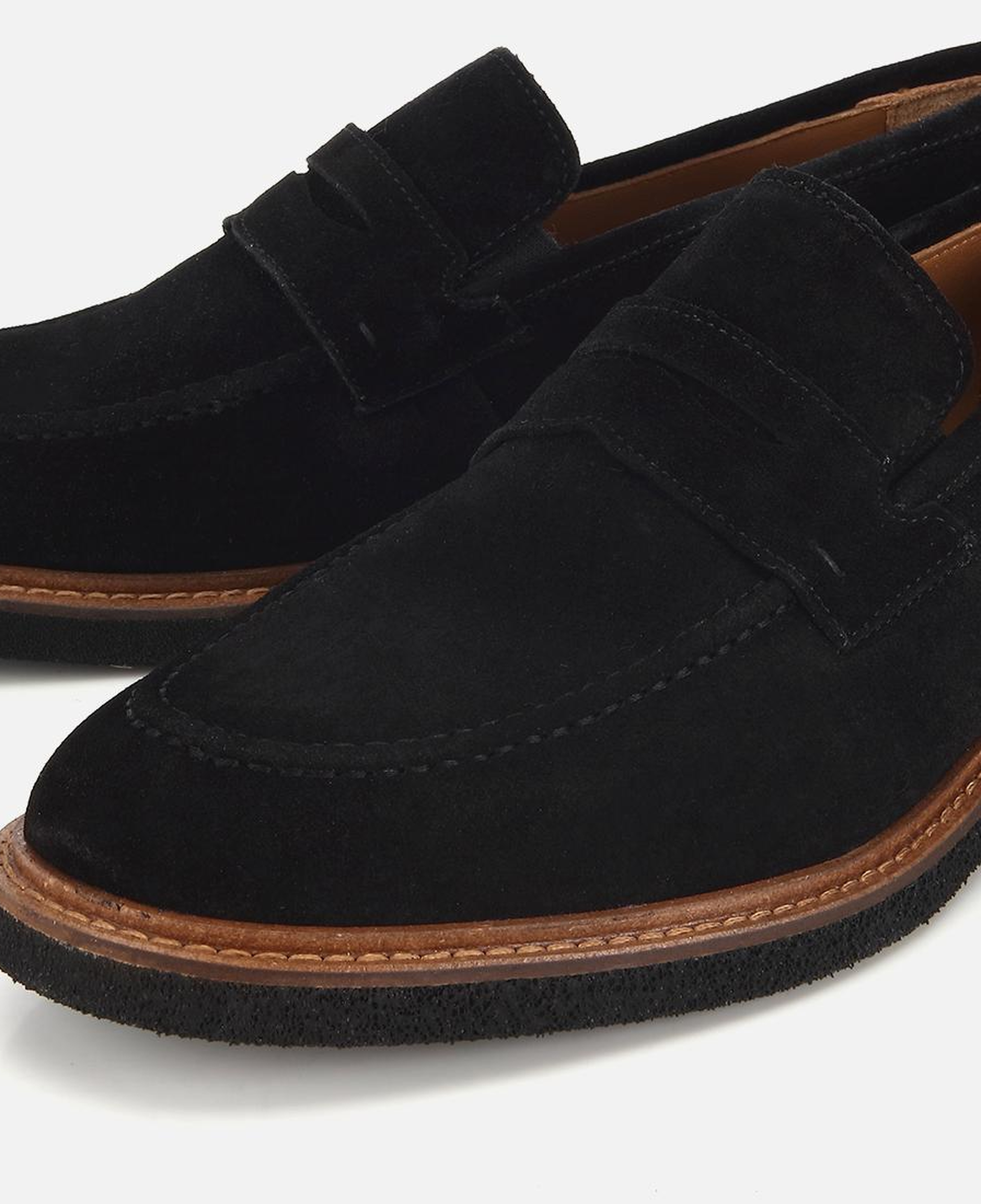 Erkek Süet Deri Siyah Klasik Loafer
