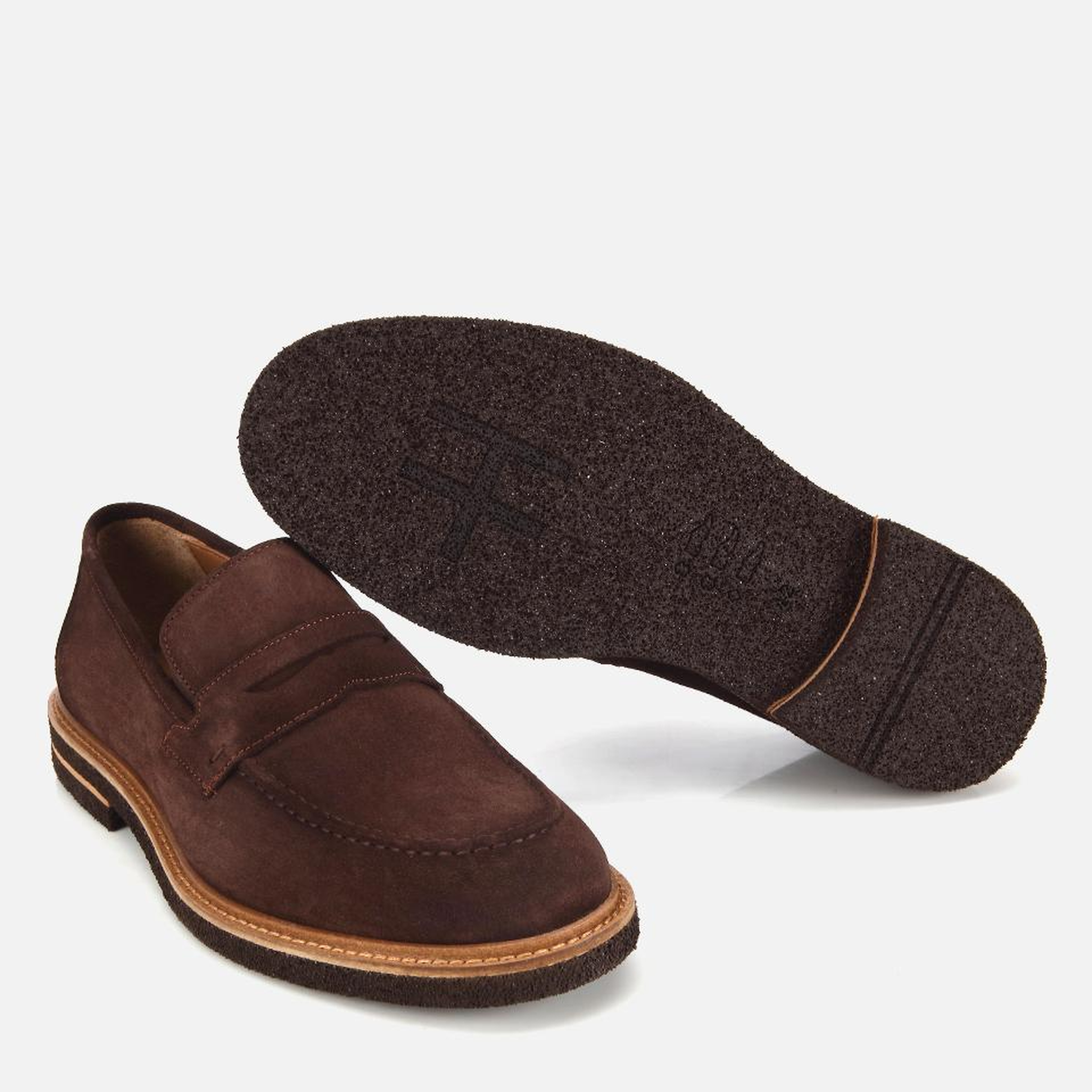 Erkek Süet Deri Kahverengi Klasik Loafer