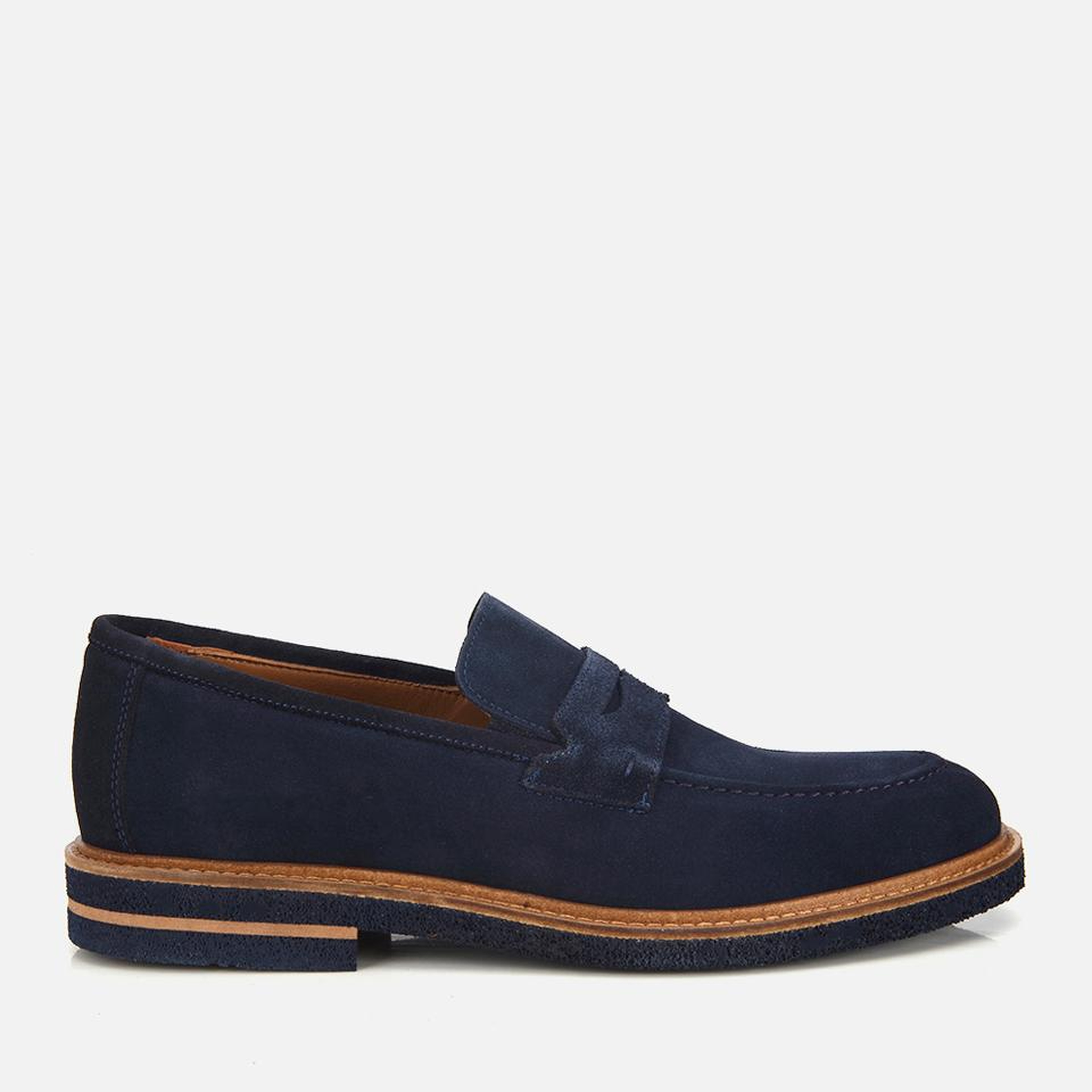 Erkek Süet Deri Lacivert Klasik Loafer